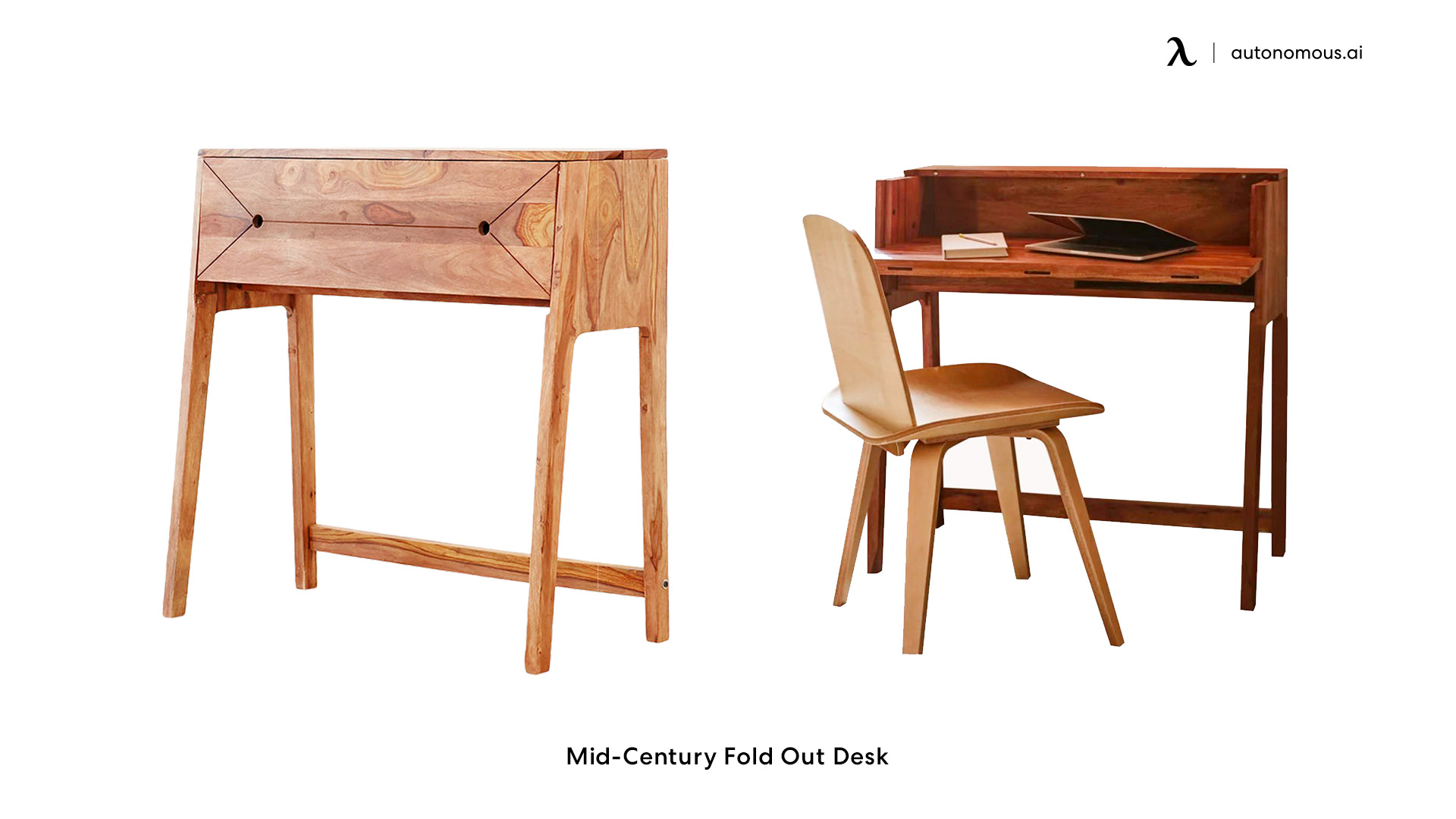 Mid-Century Fold Out Desk home office desk ideas