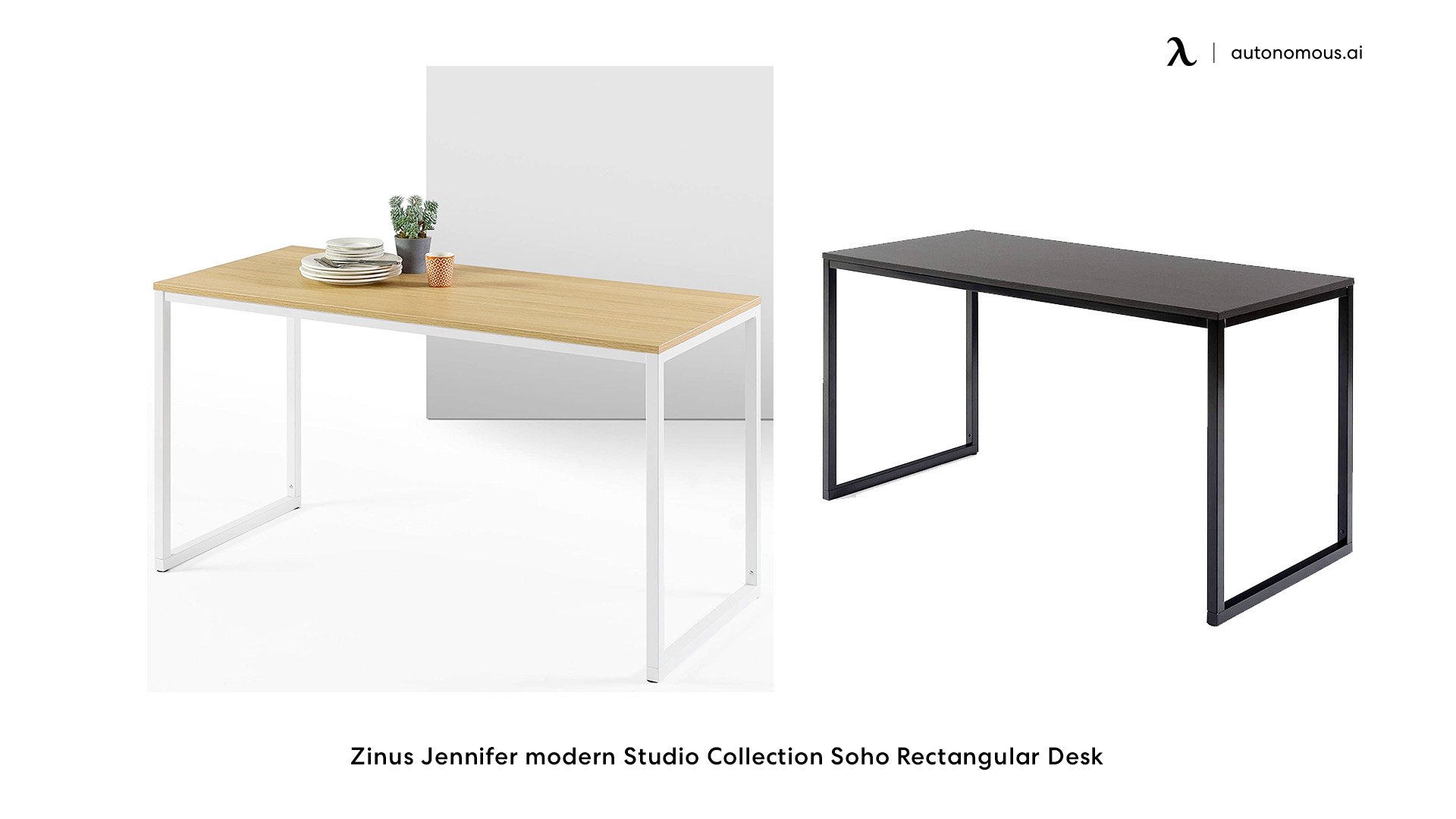 Zinus Jennifer modern Studio Collection Soho Rectangular Desk