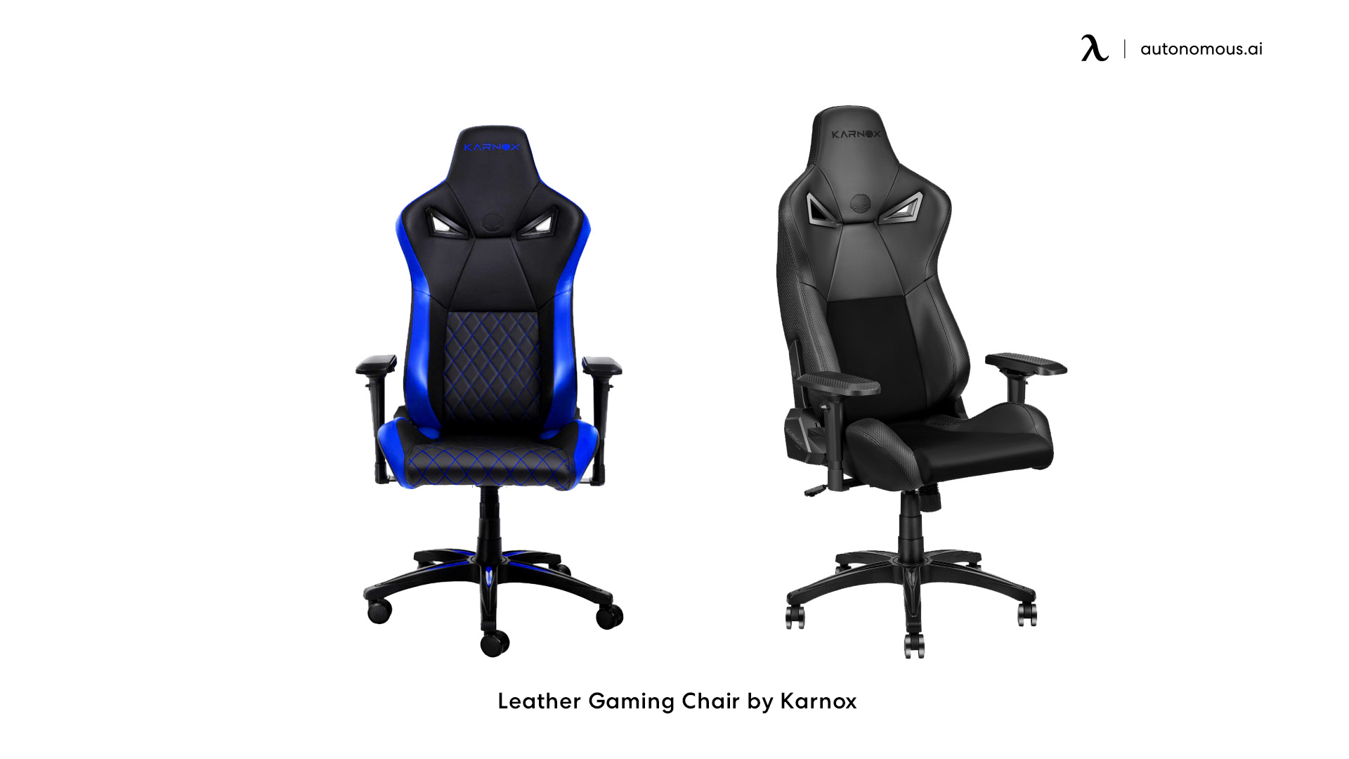 black Leather Gaming Chair by Karnox