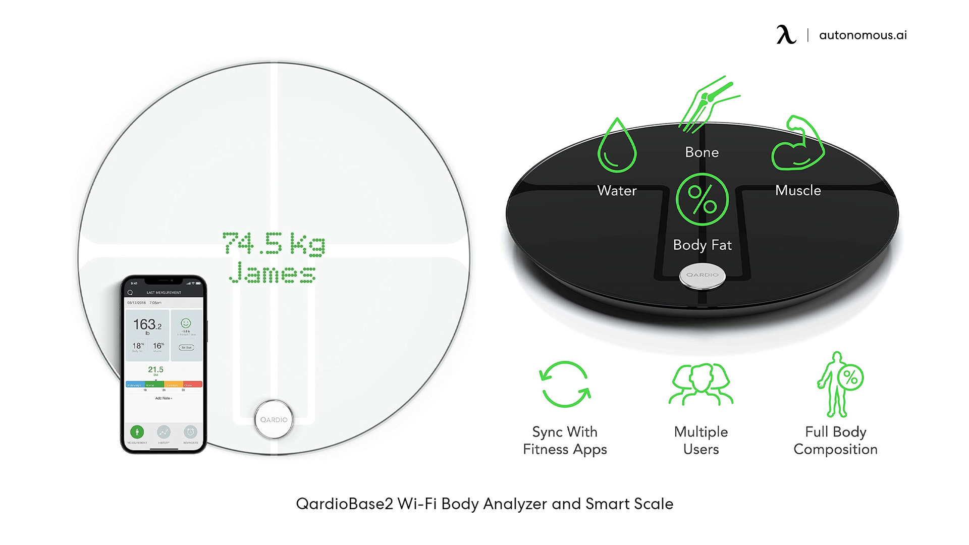 QardioBase2 Wi-Fi Body Analyzer and Smart Scale