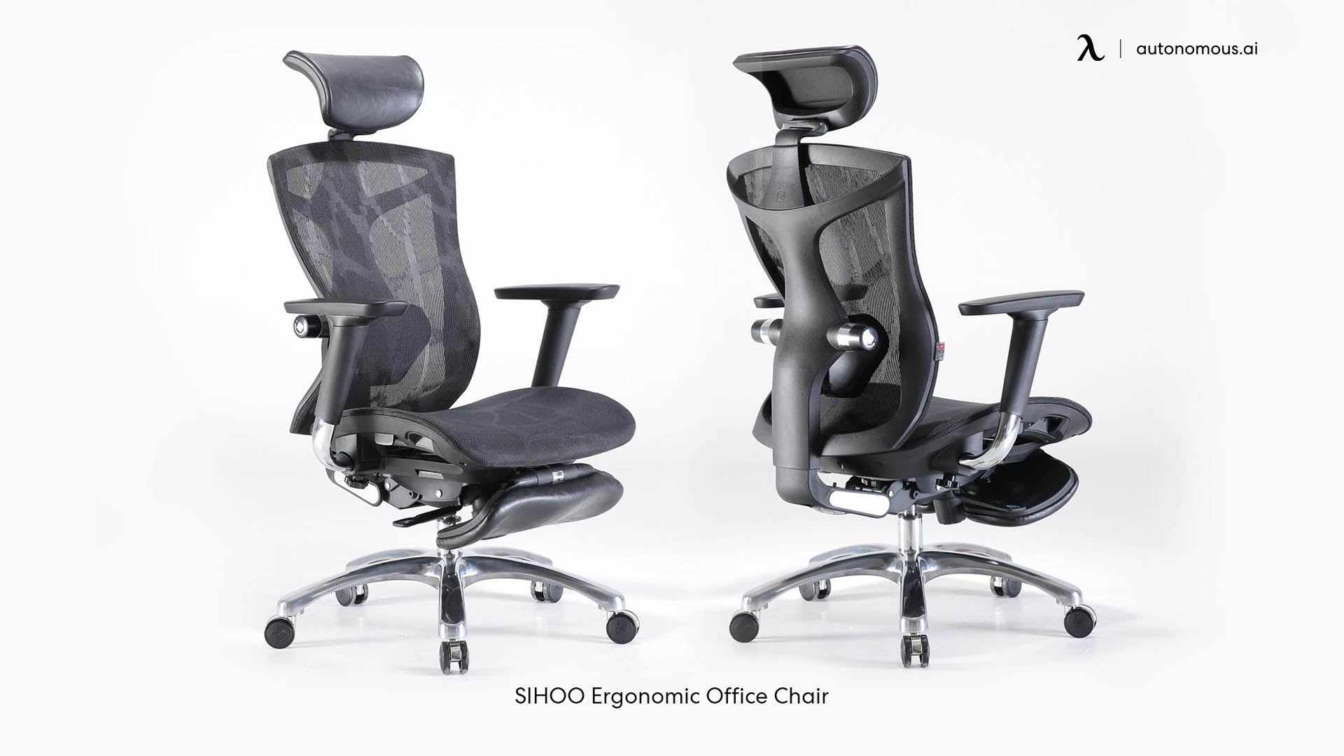 SIHOO swivel chair with footstool