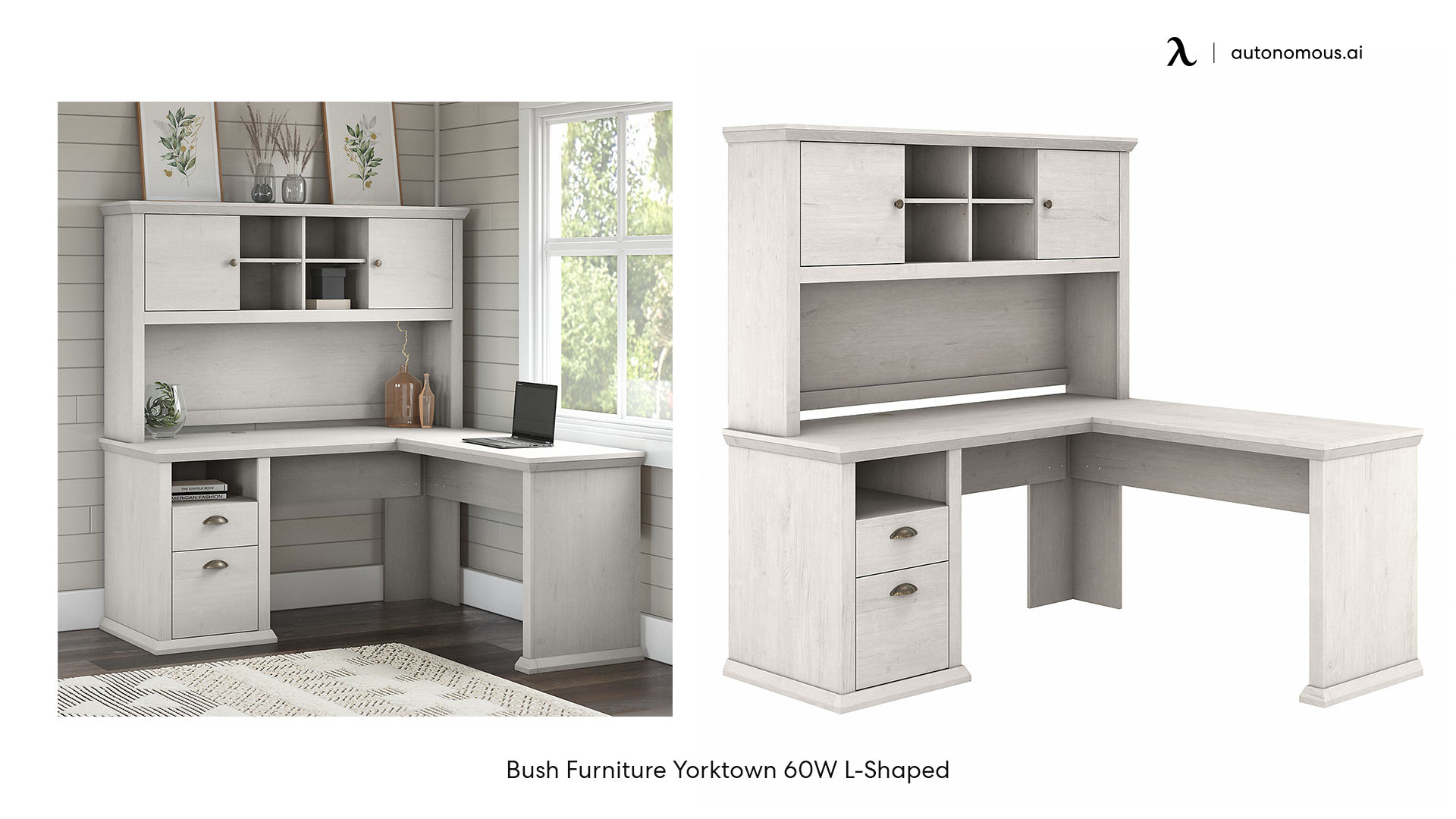 Bush Furniture Yorktown white oak desk
