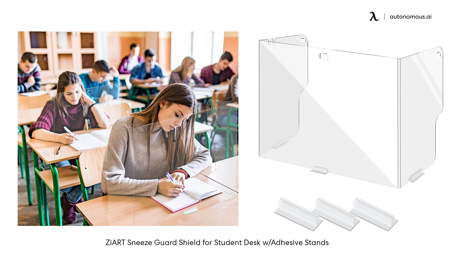 Sneeze Guards for Tables with Adhesive Stands