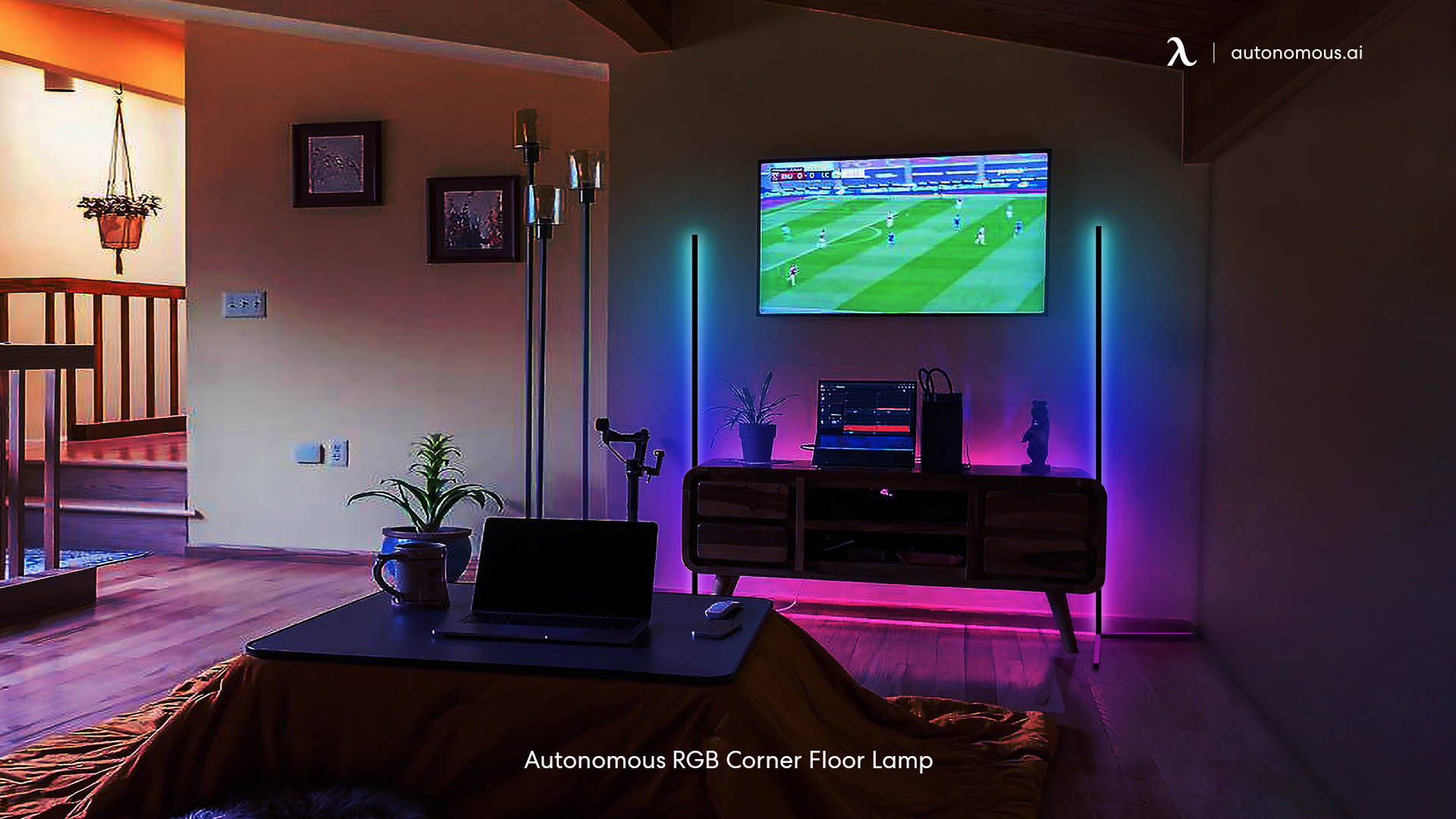 Autonomous RGB led corner lamp