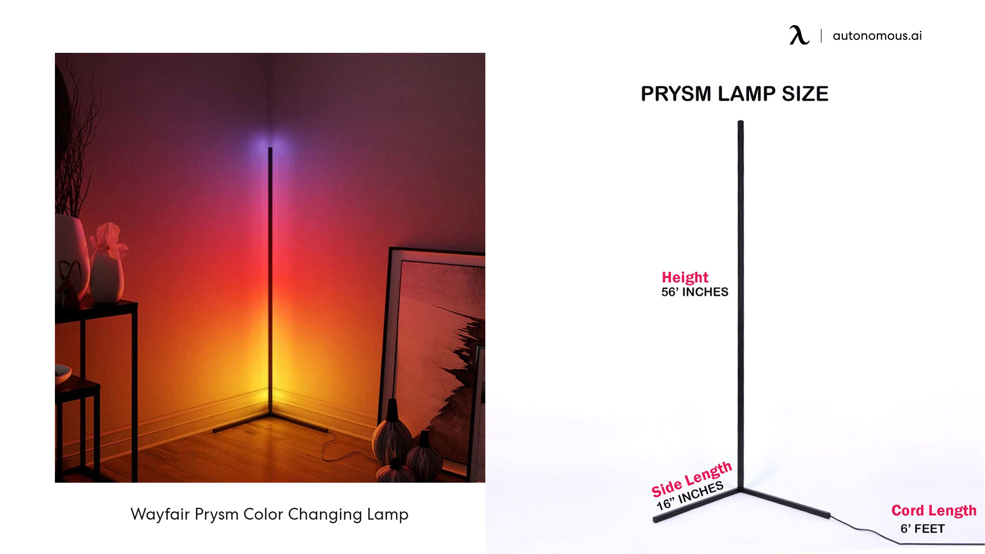 Wayfair Prysm Color Changing led corner lamp