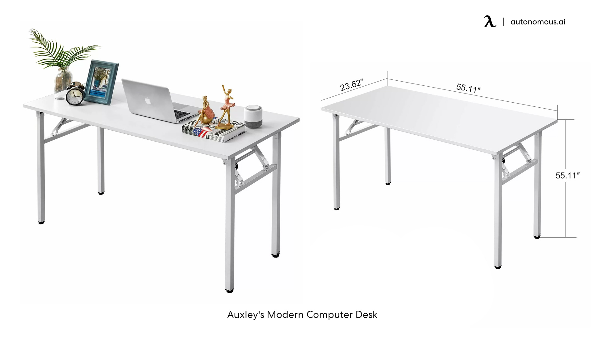 Auxley's Modern white contemporary desk