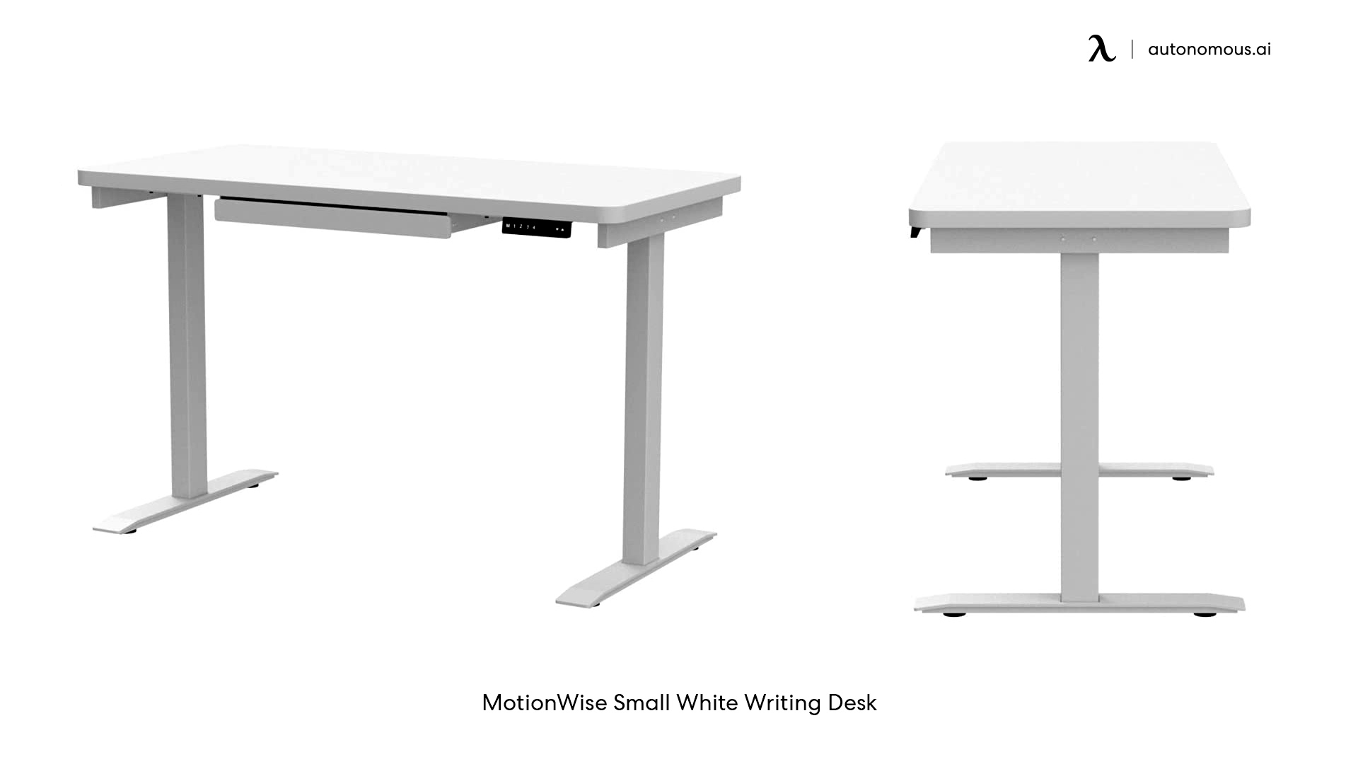 MotionWise Small White Writing Desk