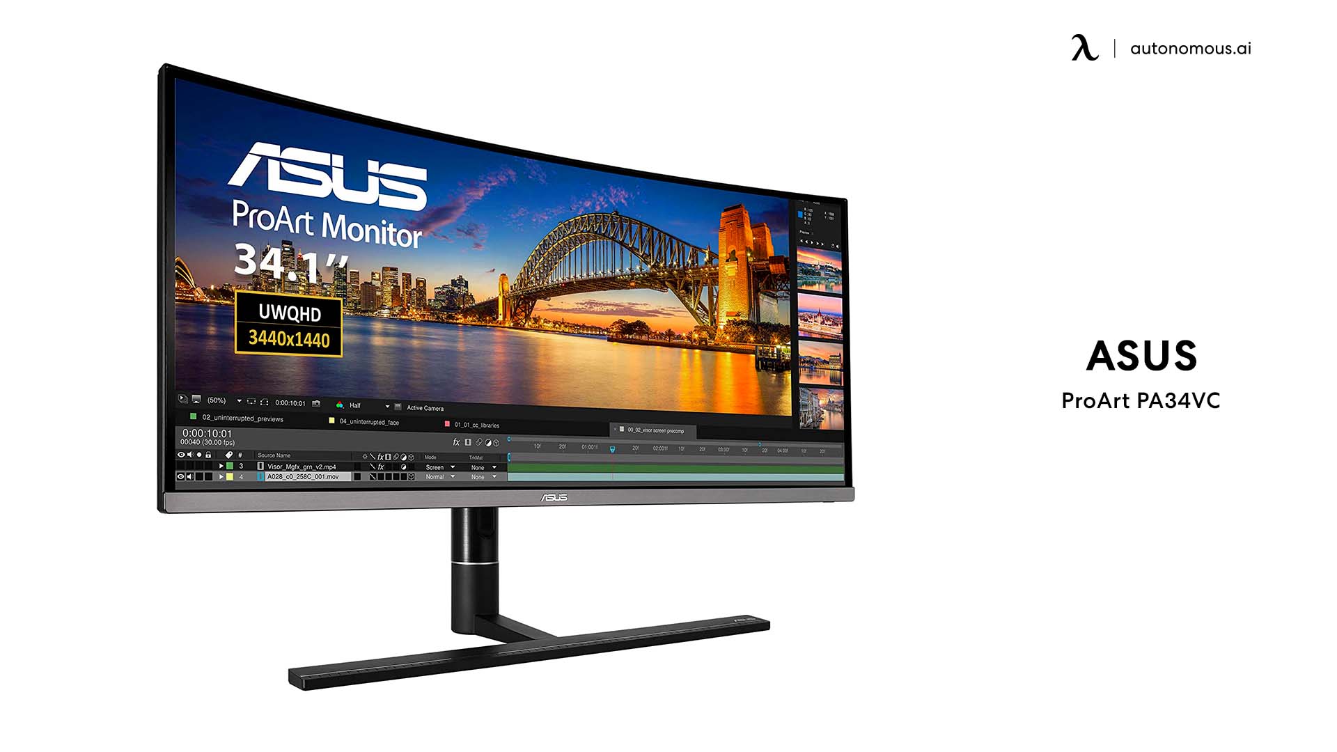 ASUS ProArt PA34VC curved gaming monitor