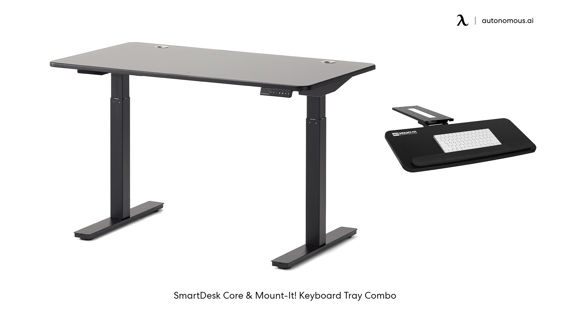 SmartDesk Core & Mount-It! standing desk with keyboard tray