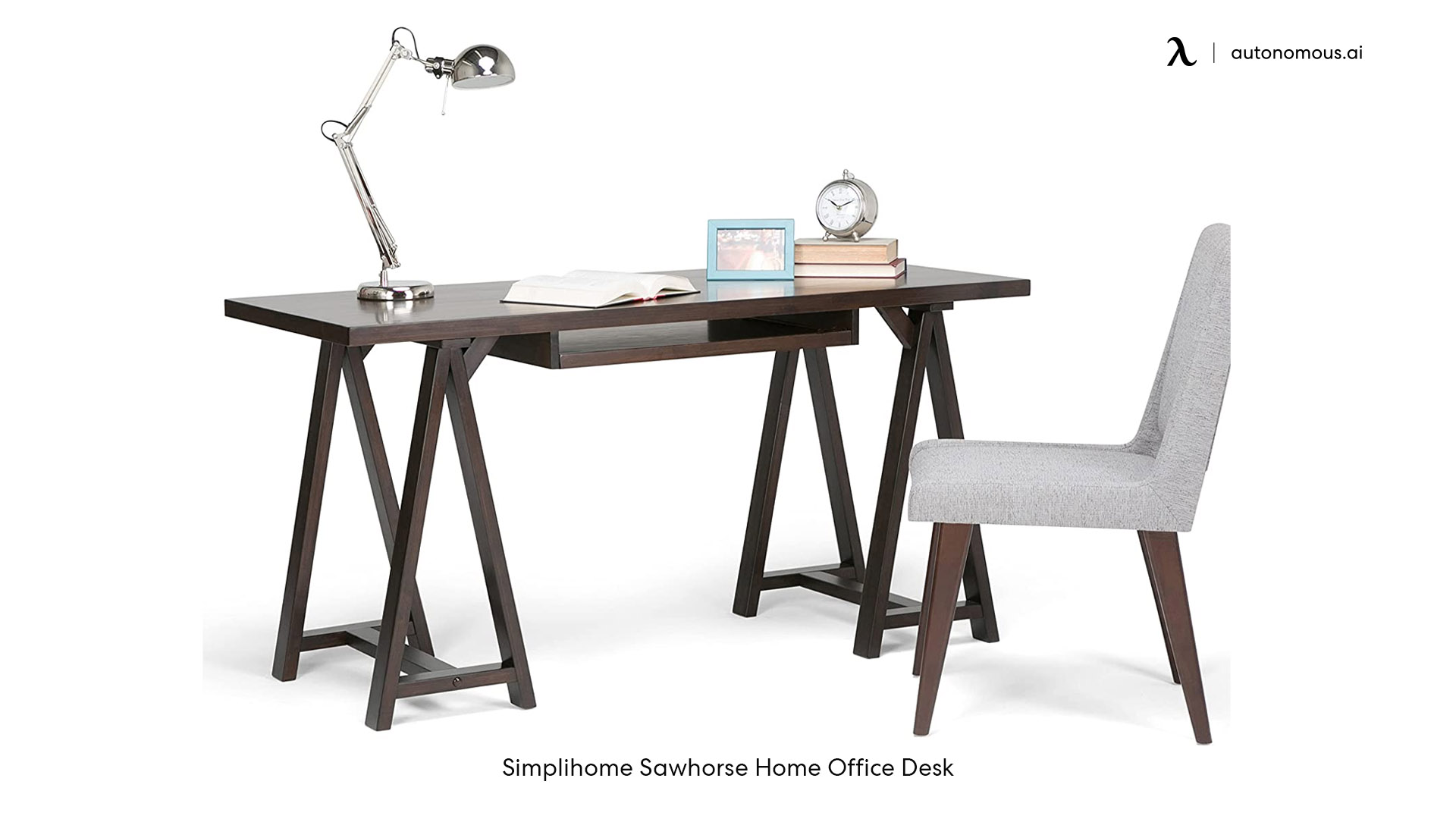 Simplihome Sawhorse standing desk with keyboard tray