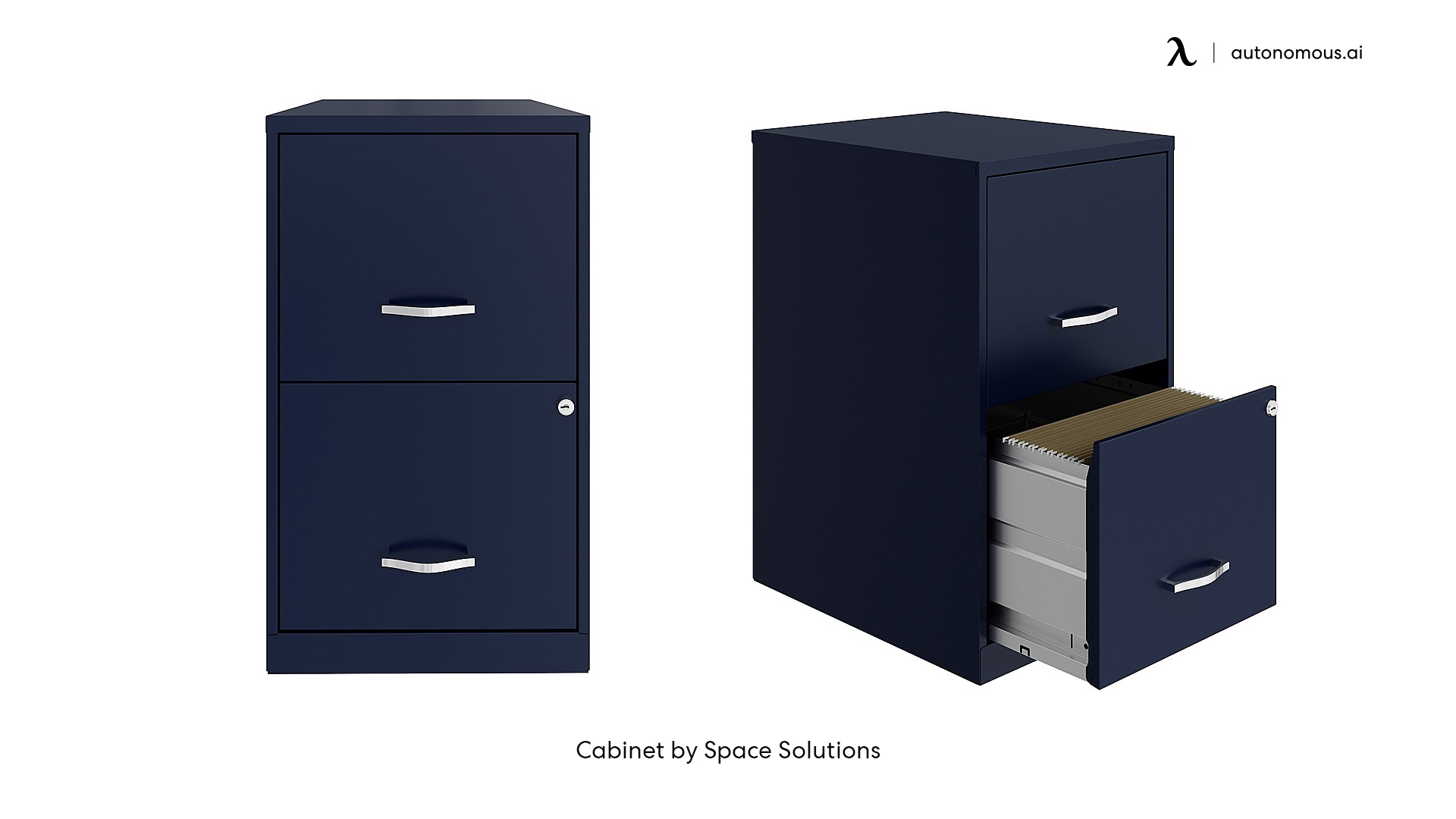 Space Solutions rolling file cabinet under desk
