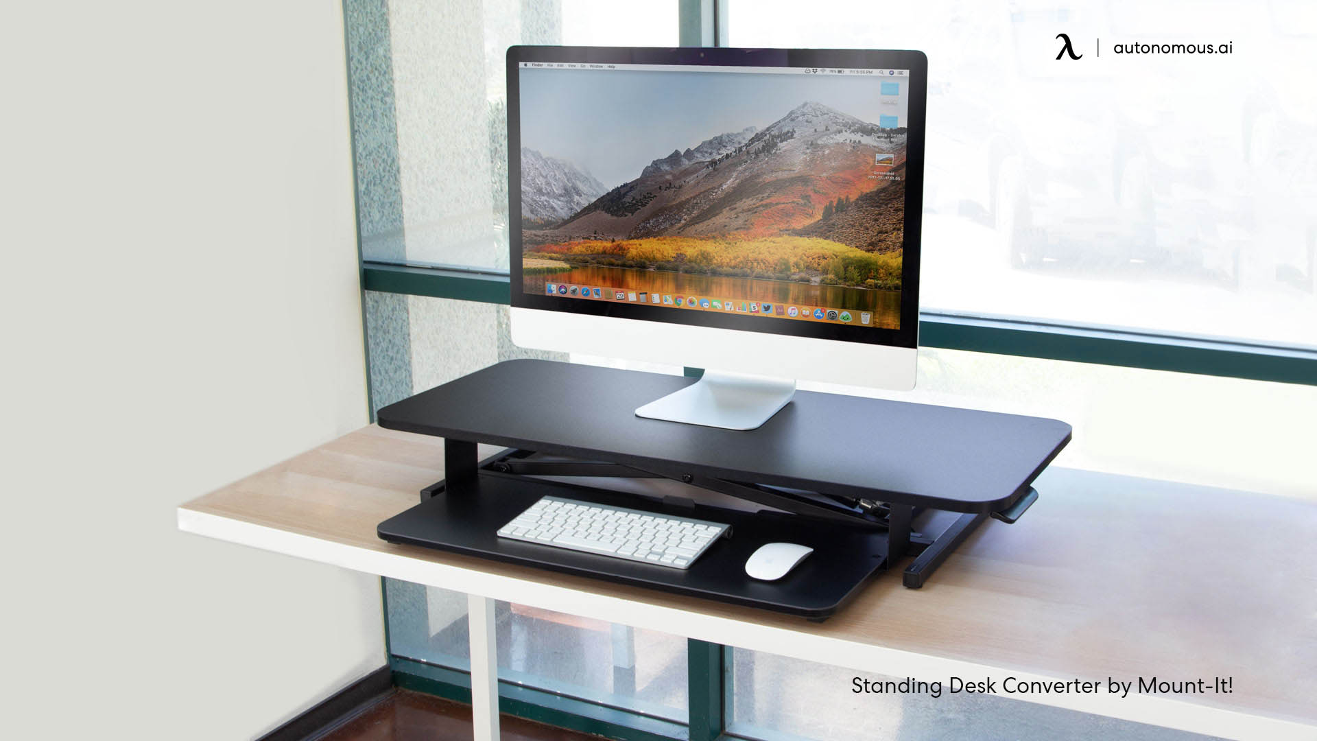 Standing Desk Converter by Mount-It! home office desk
