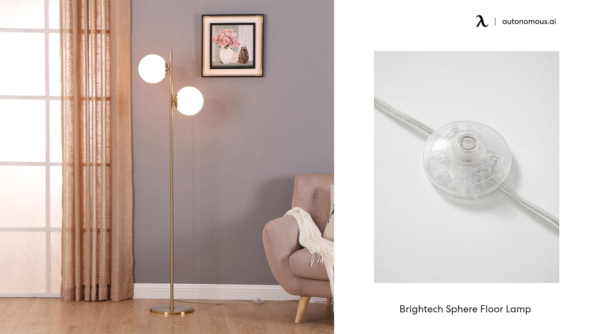 Brightech Sphere Floor Lamp home office lighting