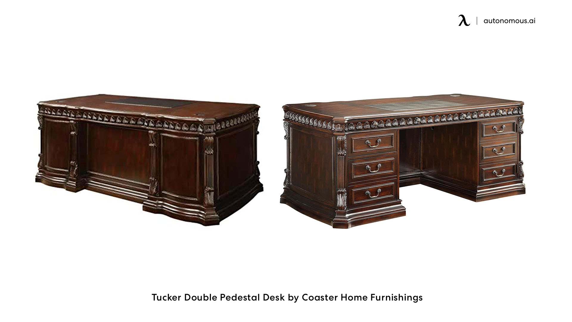 Tucker Double Pedestal Desk from Coaster Home Furnishings