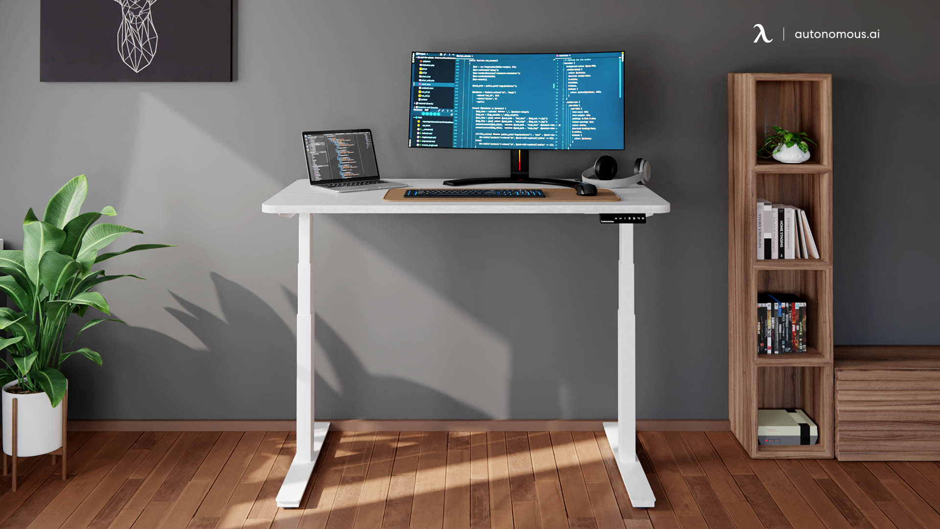 Use a White Desk Setup as the Central Focus