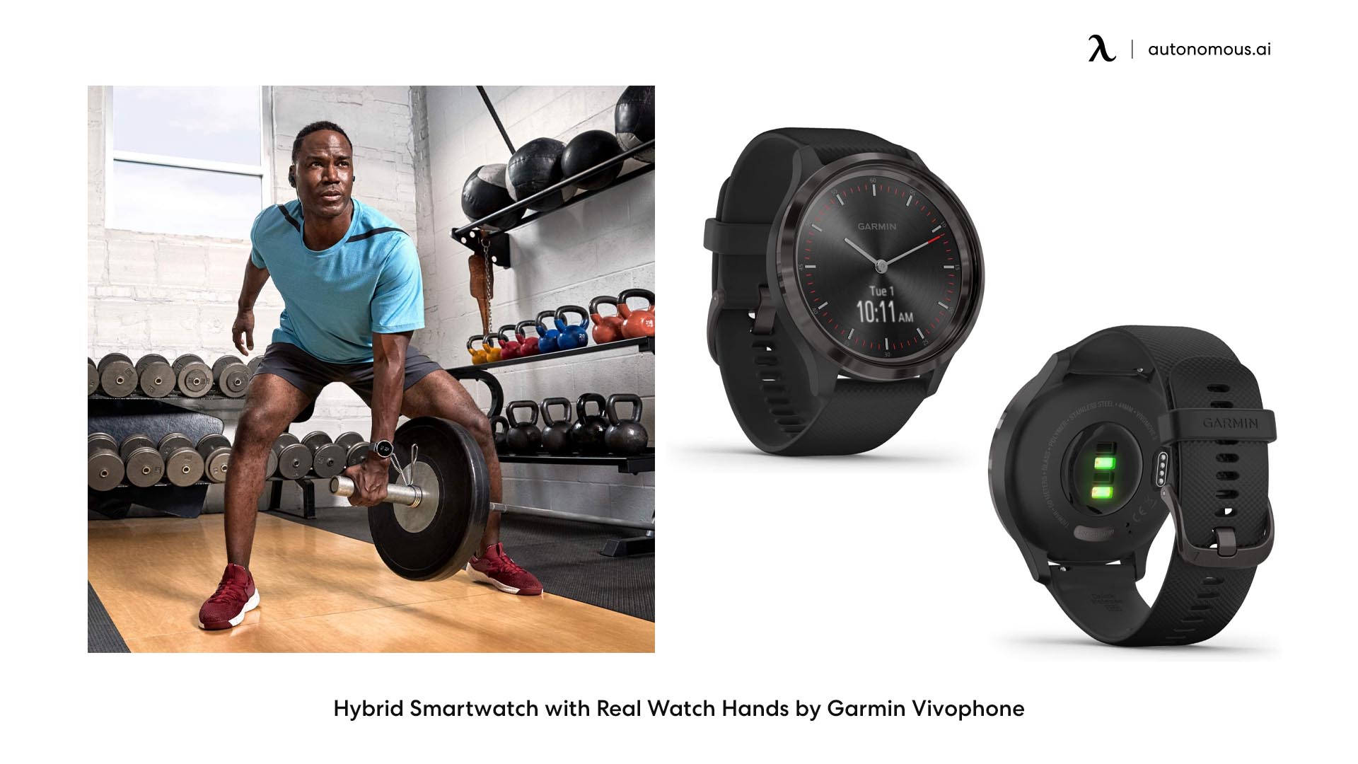 Hybrid Smartwatch with Real Watch Hands by Garmin Vivophone