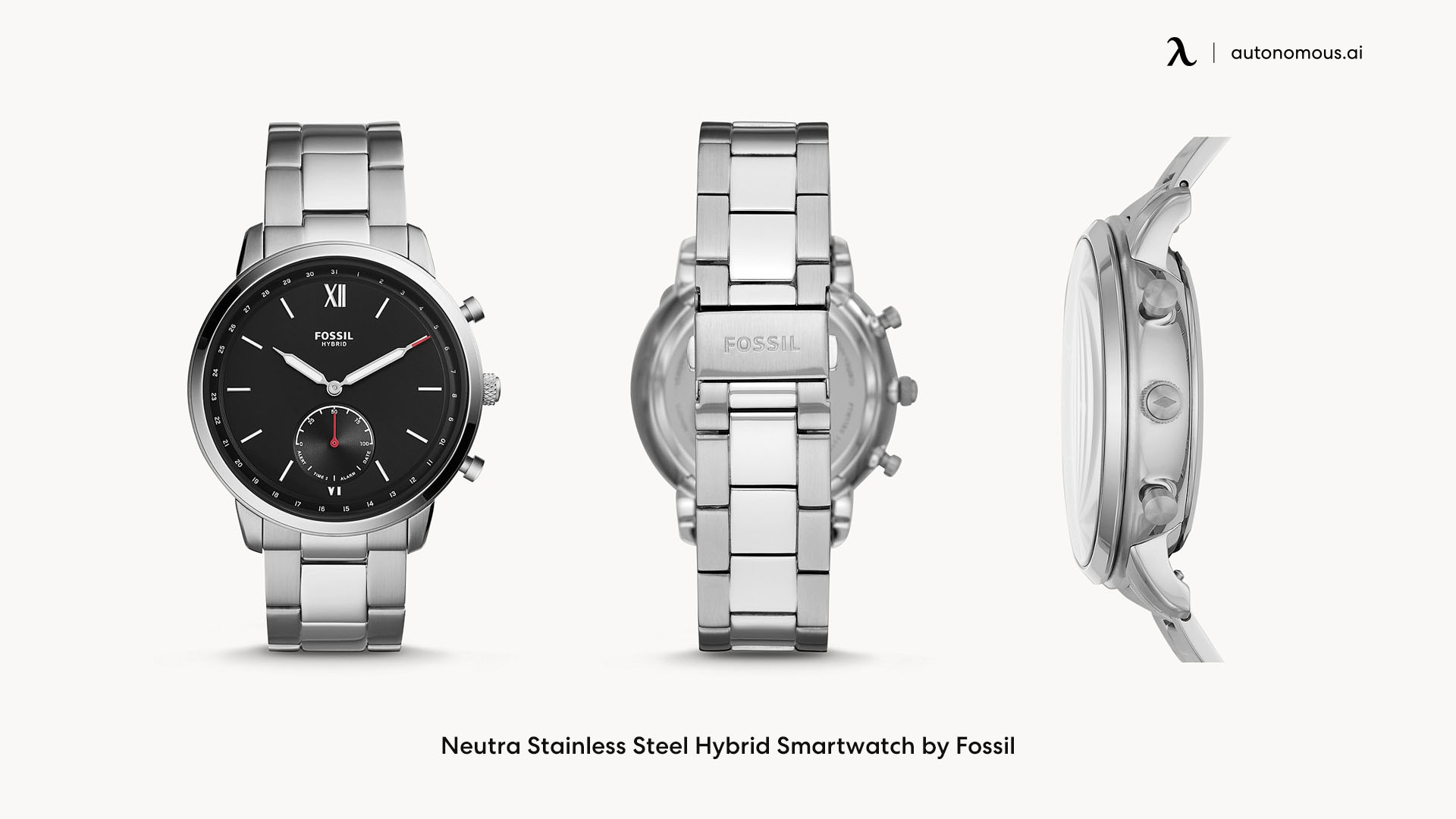 Neutra Stainless Steel Hybrid Smartwatch by Fossil