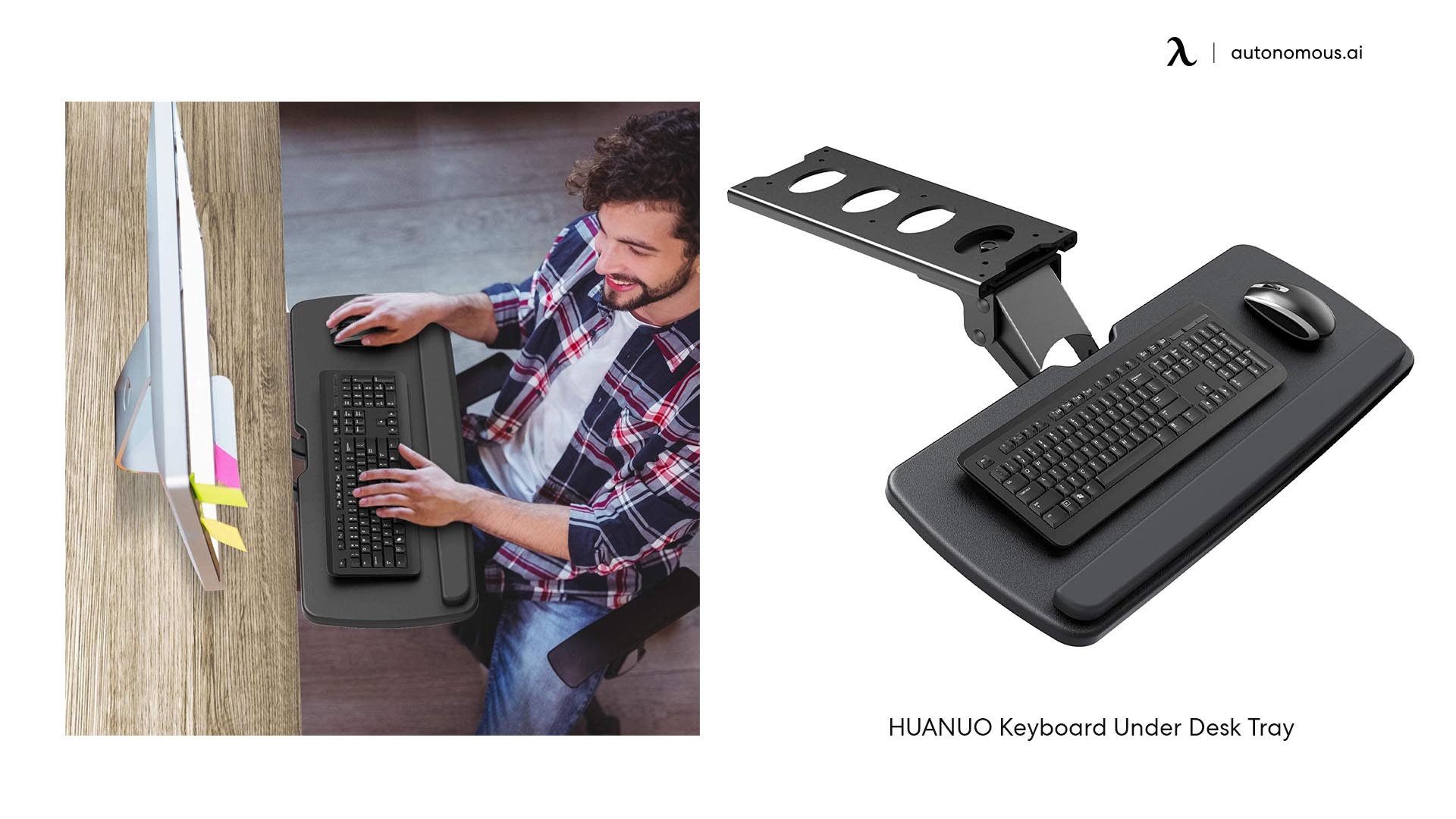 HUANUO Keyboard Under Desk Tray
