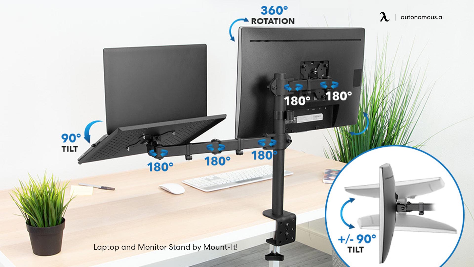 Laptop and Monitor Stand by Mount-It!