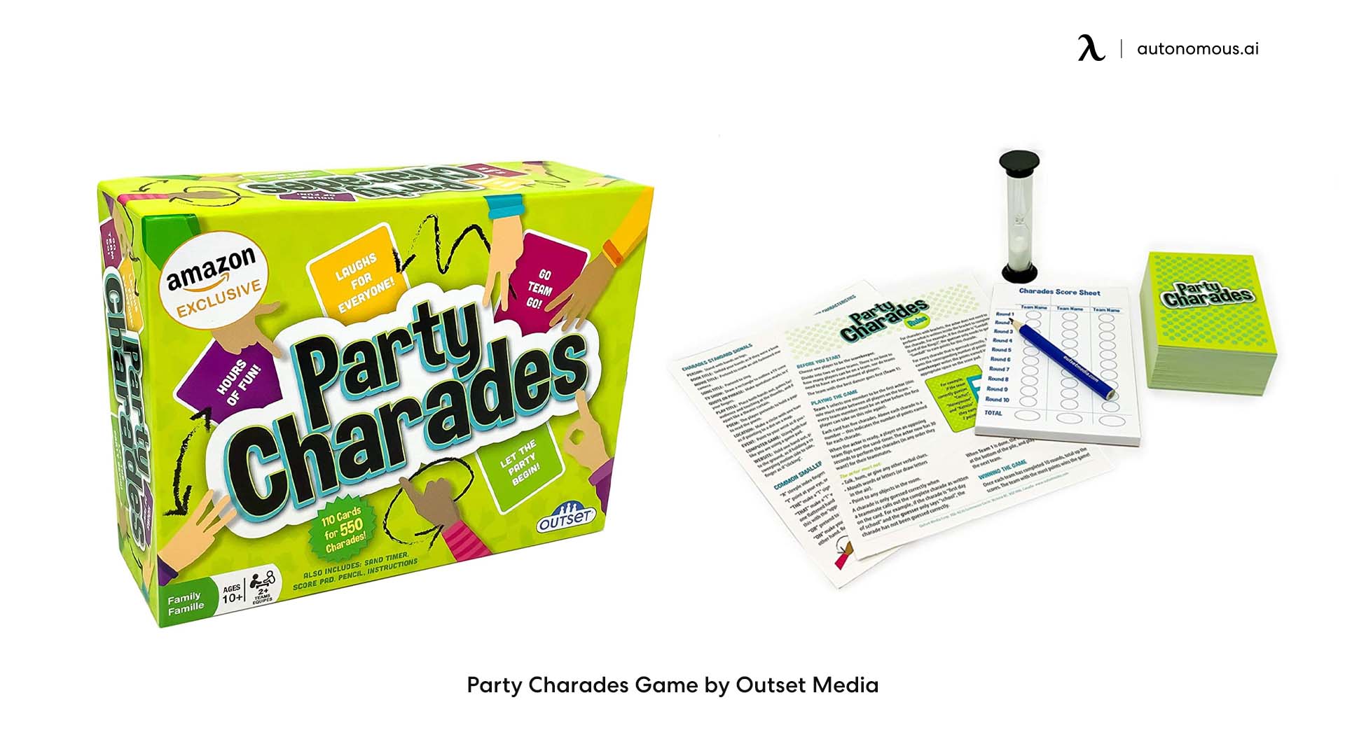 Charades is another coworker board game classic for many people's game nights
