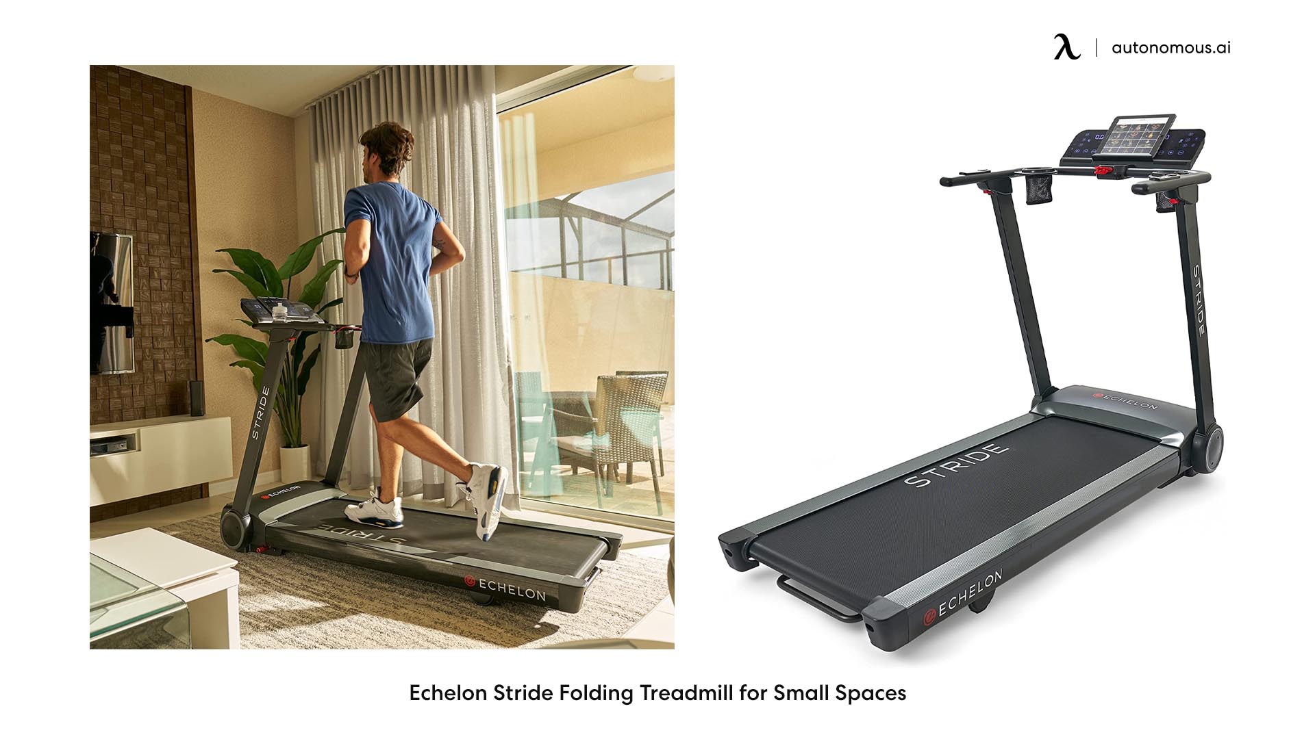Echelon Stride Folding Treadmill for Small Spaces