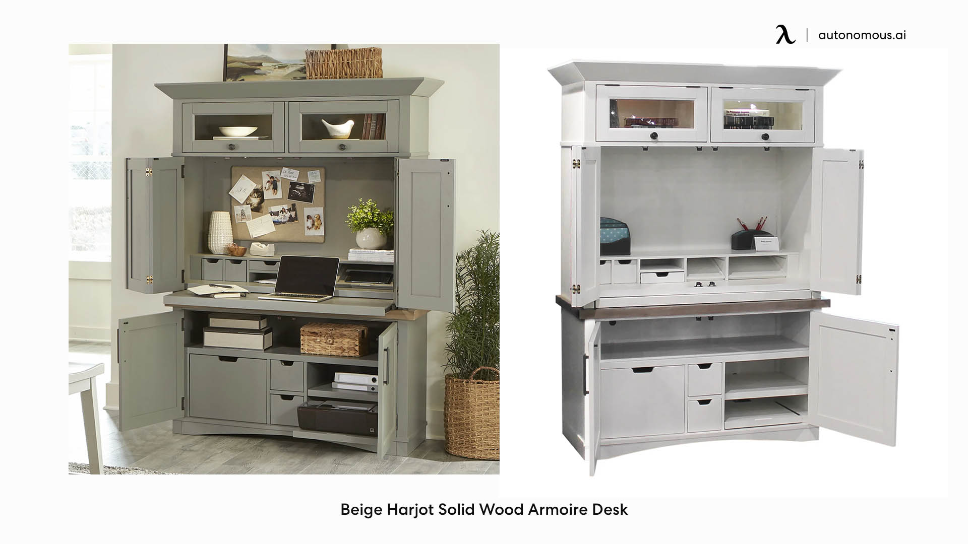 Armoire desks are both useful and stylish