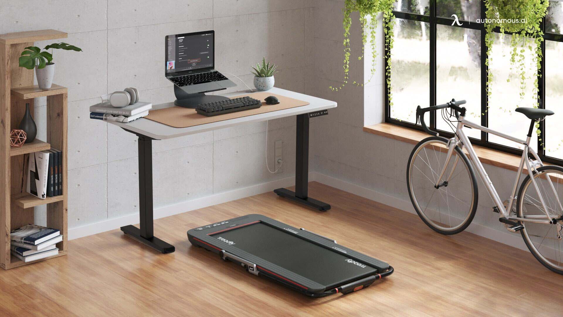 Treadmill desk can help you spend less time inactive at work.