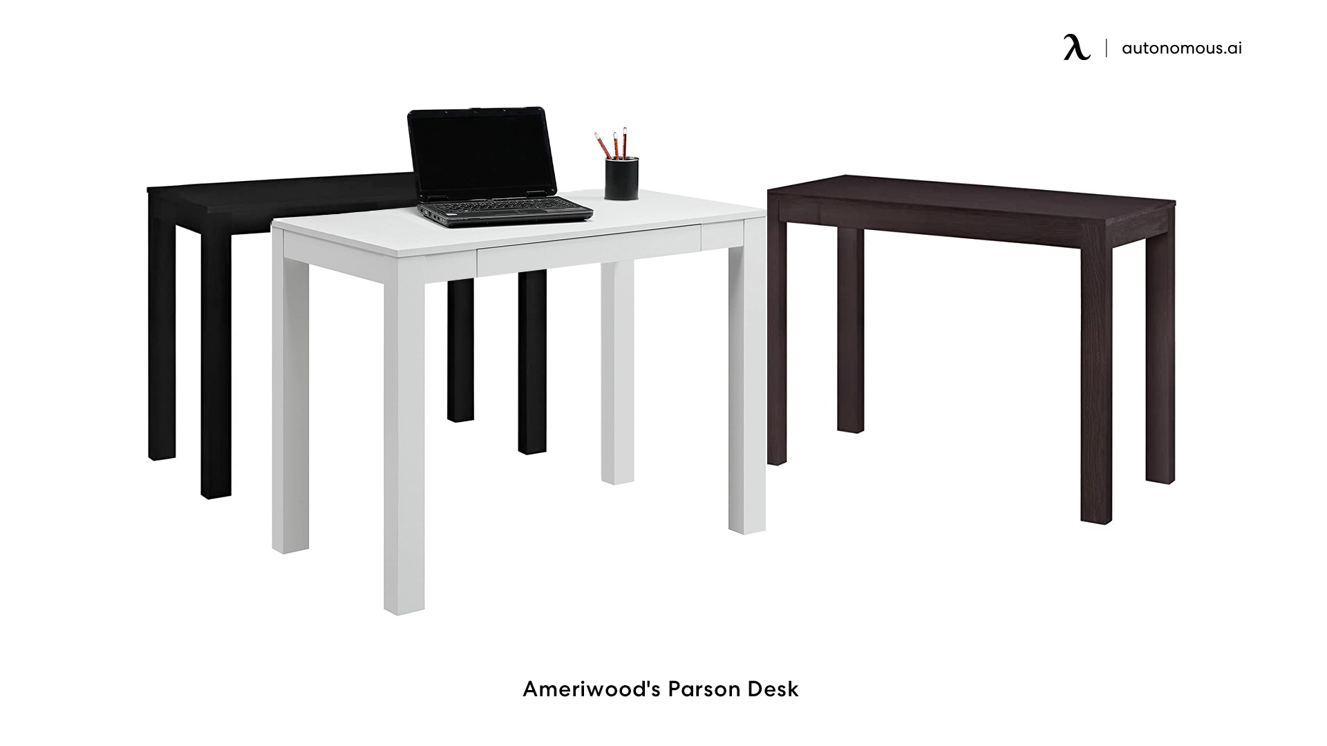 Ameriwood Home – Parsons black compact desk