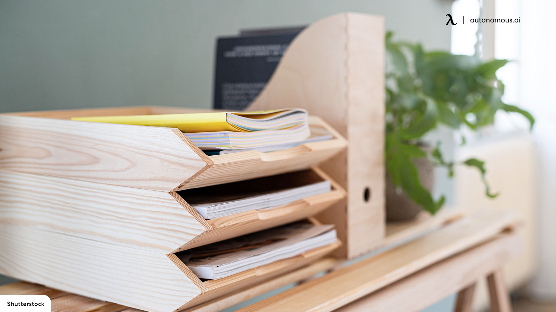 Paper holders in chic desk