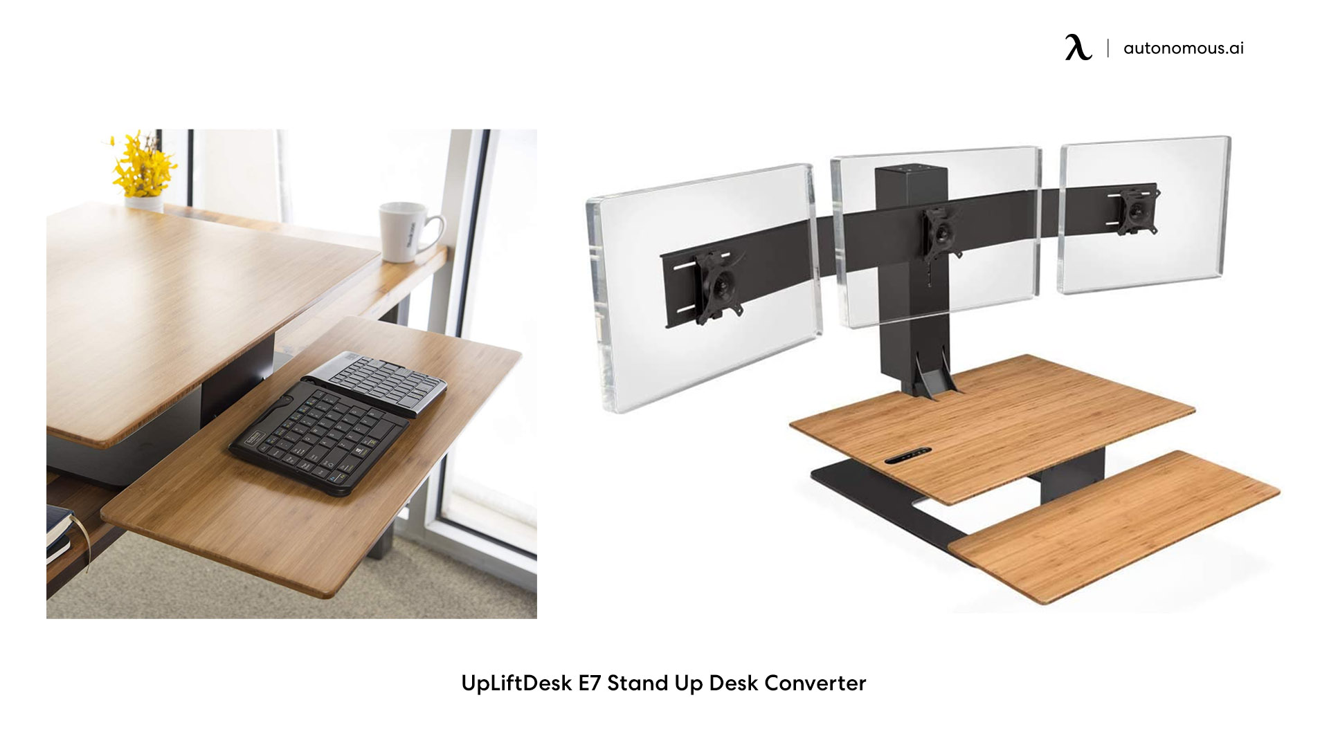 UpLiftDesk E7 compact standing desk converter