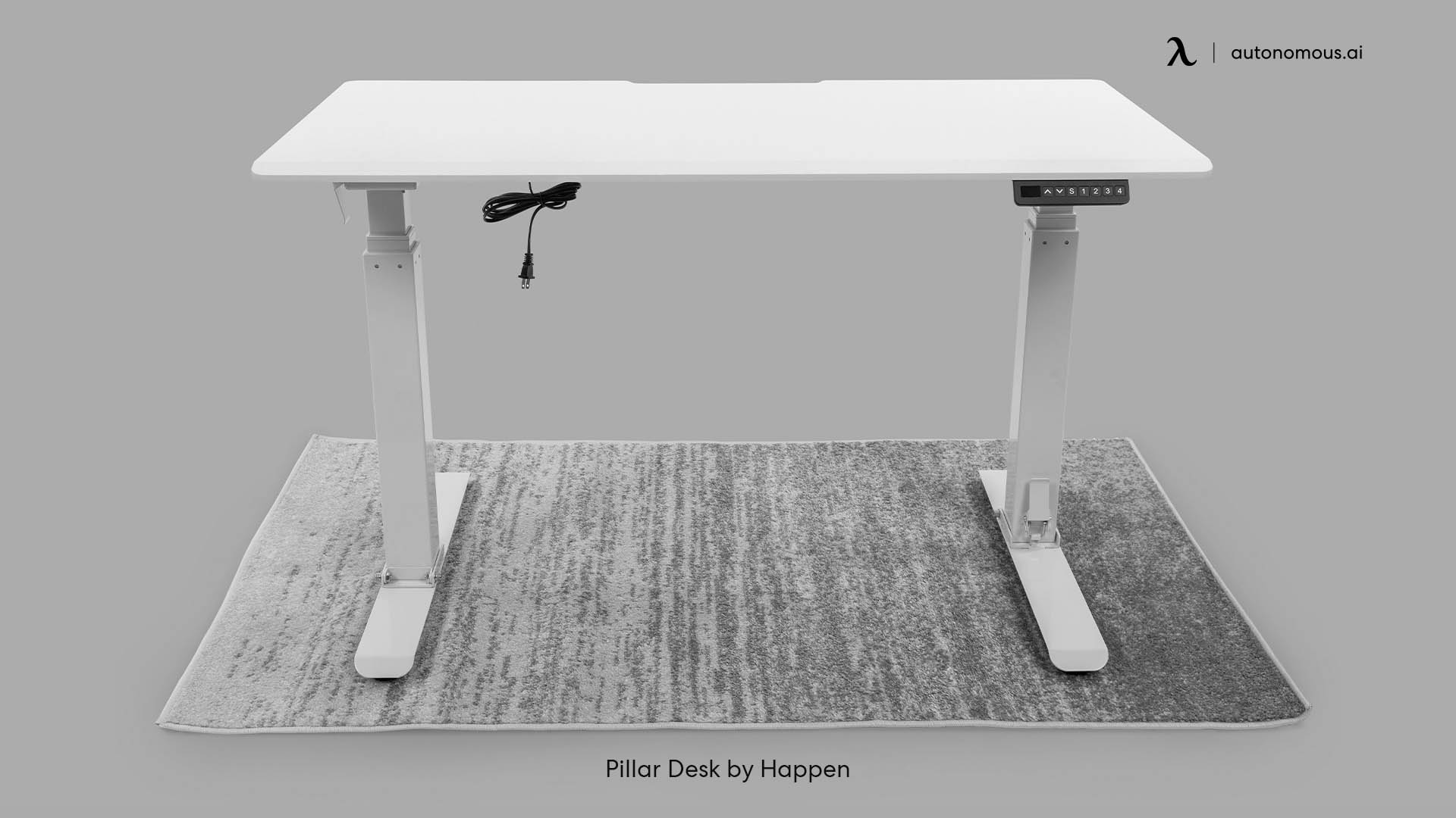 white compact desk by Happen