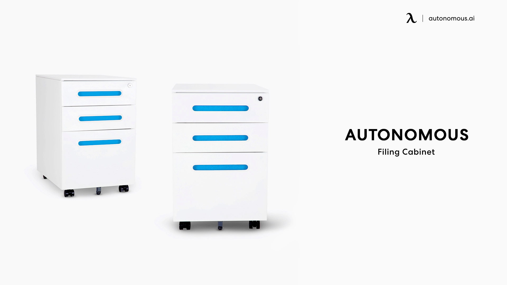 Autonomous 3 drawer file cabinet
