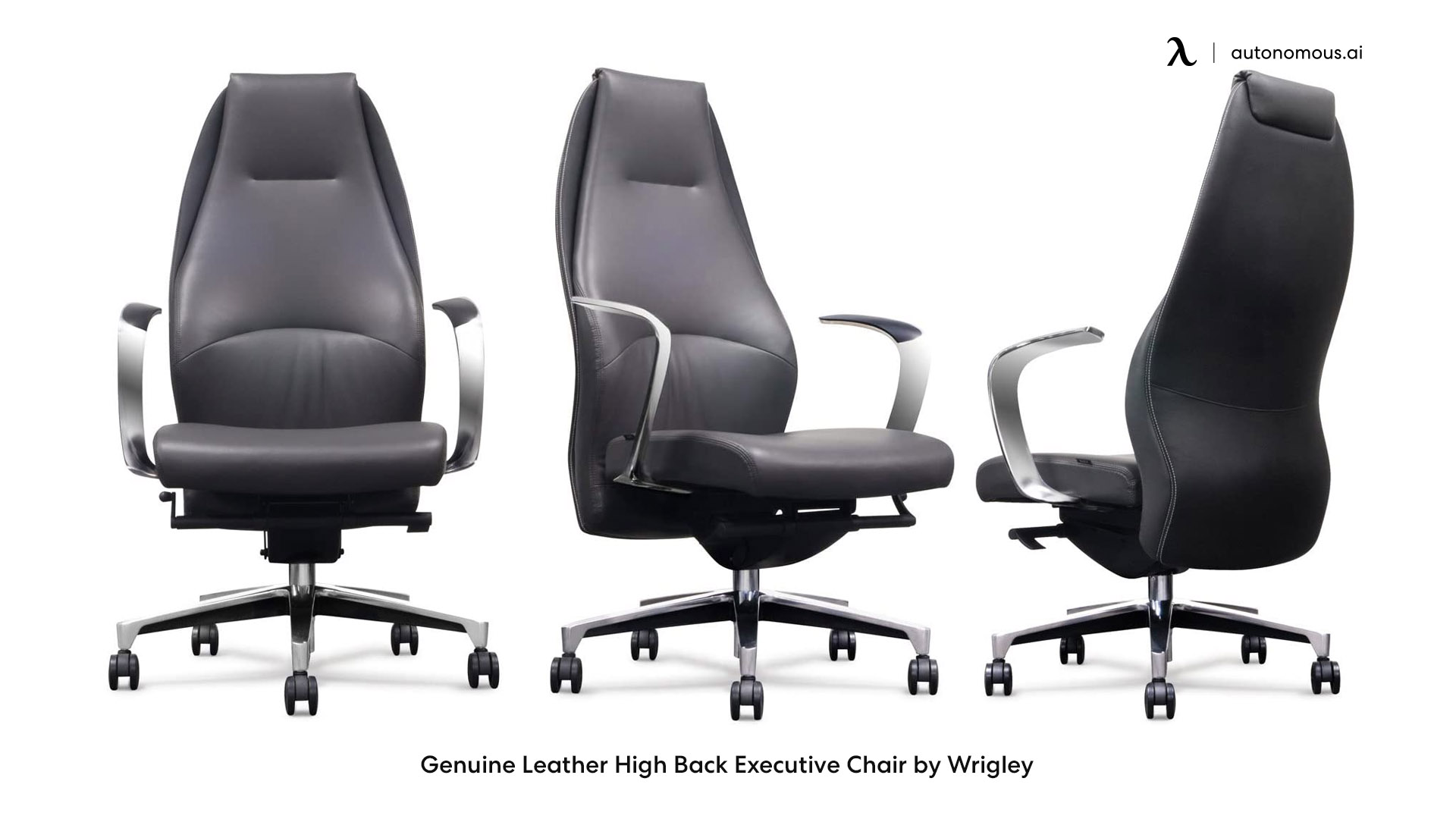 Genuine Leather High Back Executive Chair by Wrigley