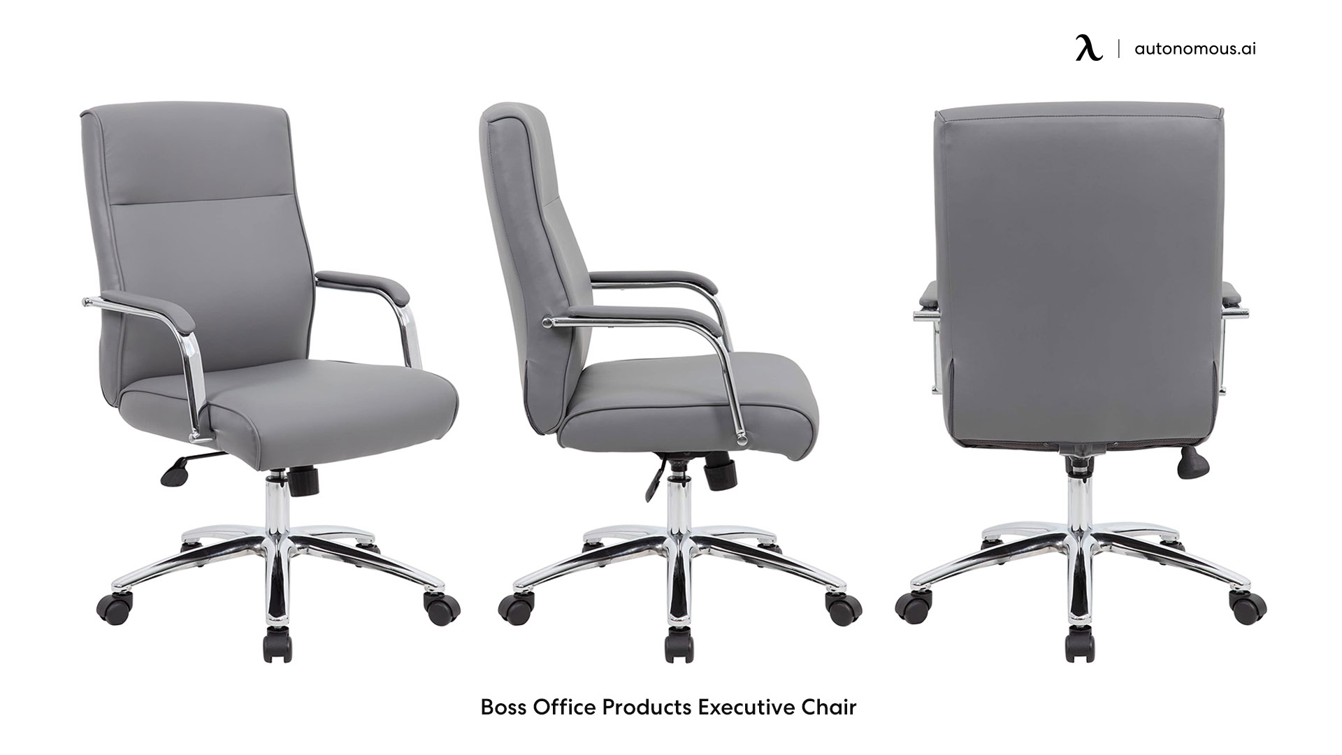 Boss Office Products Executive light gray office chair