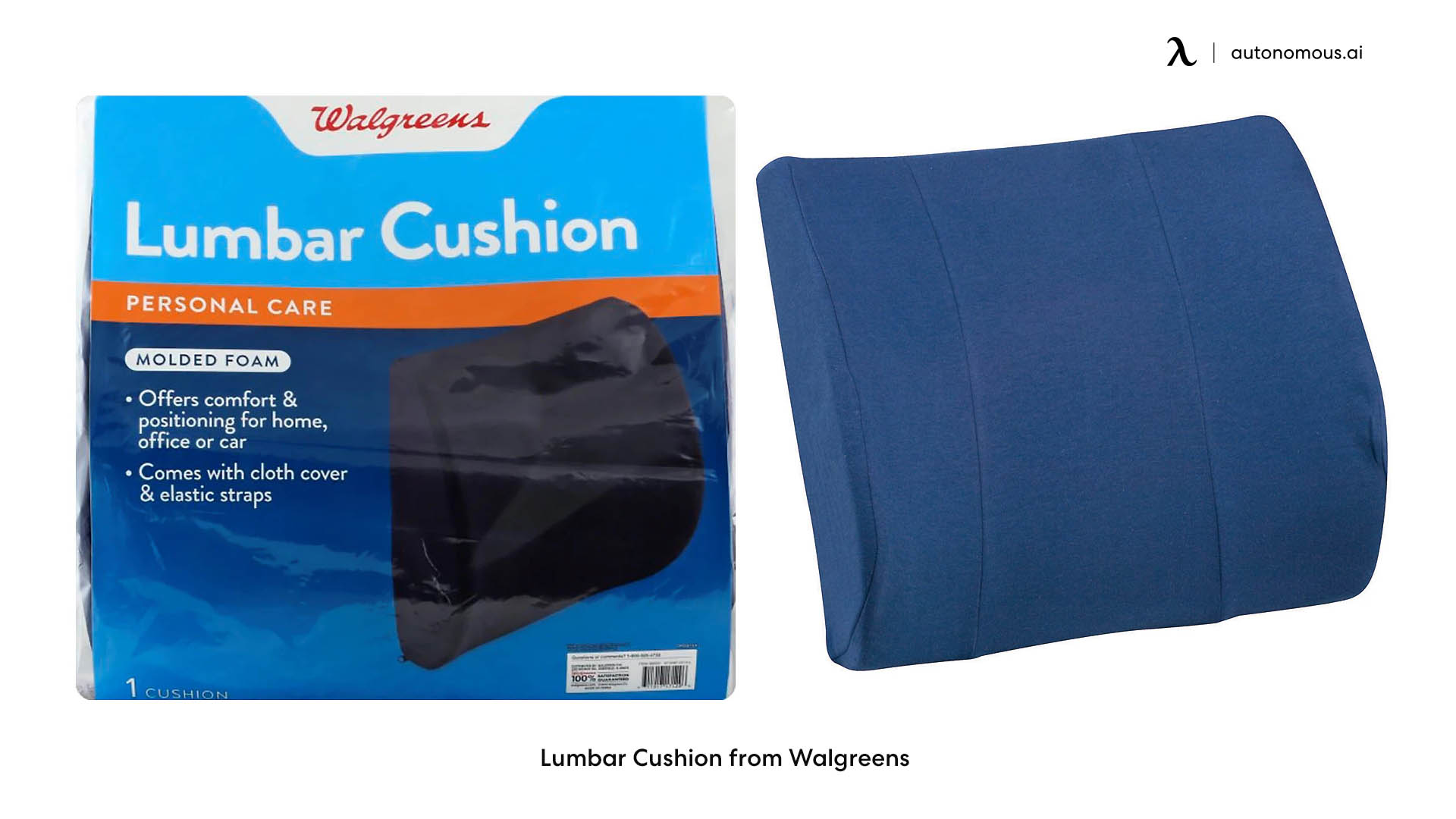 Lumbar orthopedic back support for chairs from Walgreens