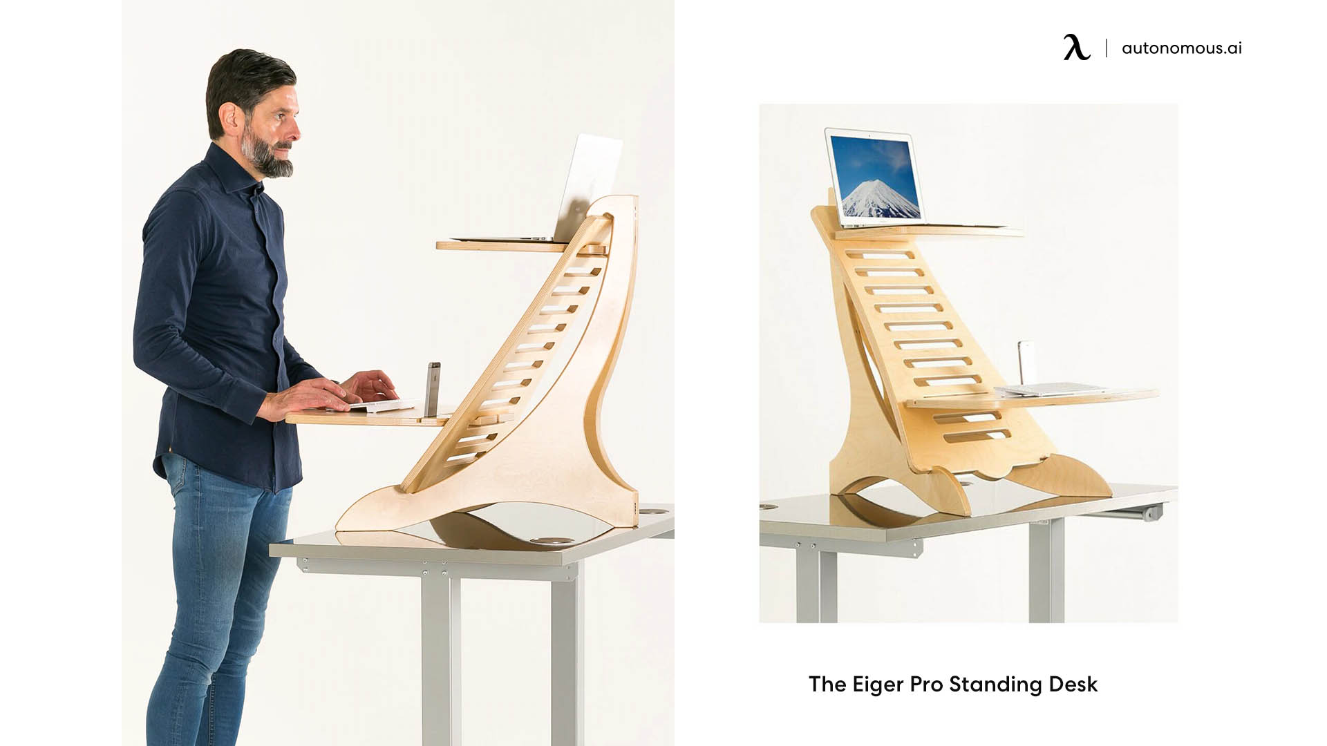 The Eiger Pro ergonomic adjustable desk