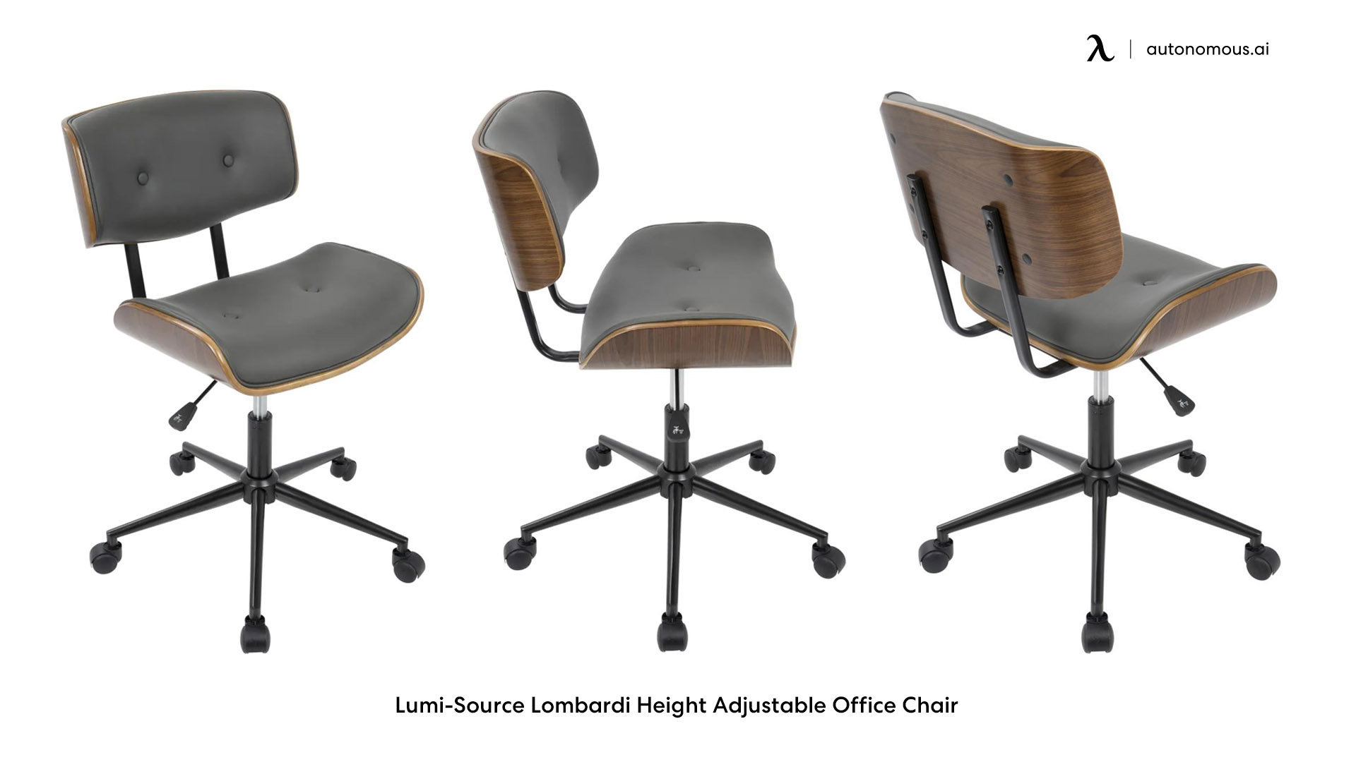Lumi-Source Lombardi grey desk chair