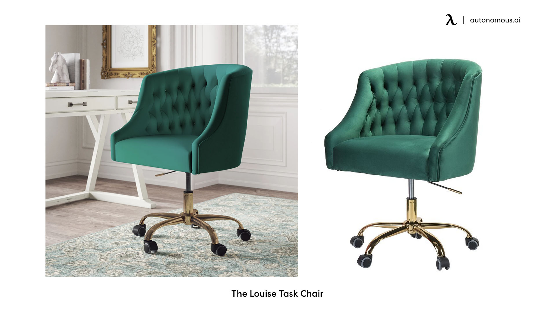The Louise Task green desk chair