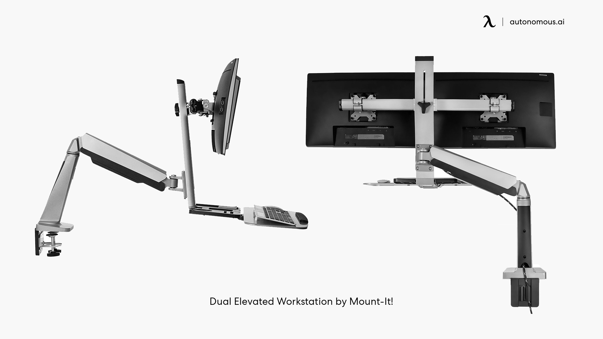 Dual Elevated Workstation by Mount-It!