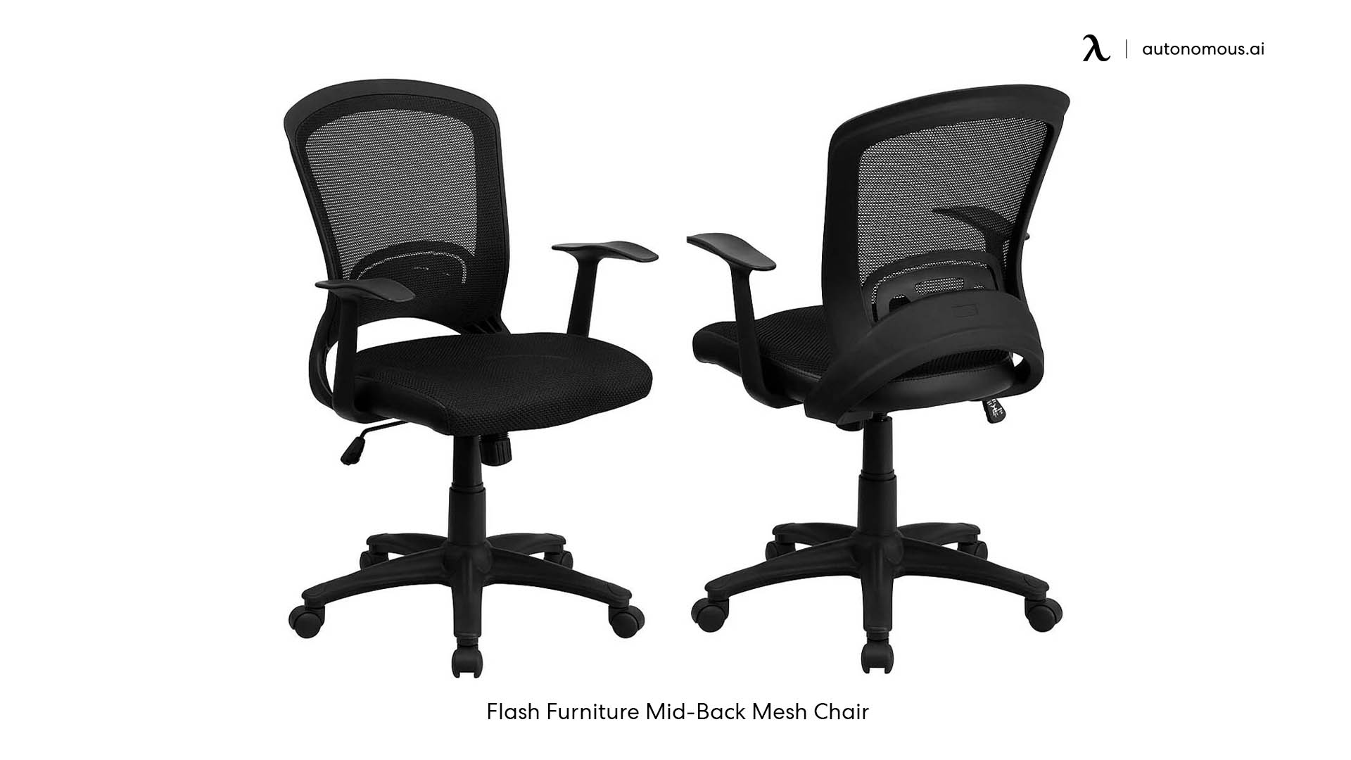 Flash Furniture's Mid-back Black ergonomic swivel chair