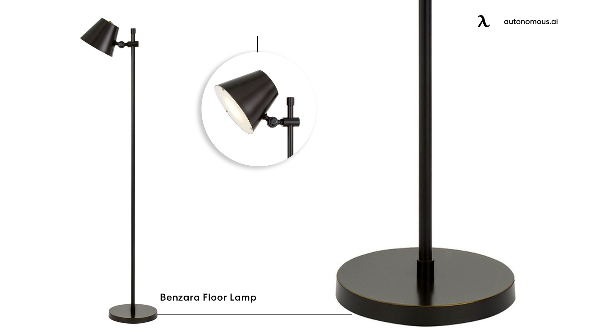 Benzara minimal led corner lamp
