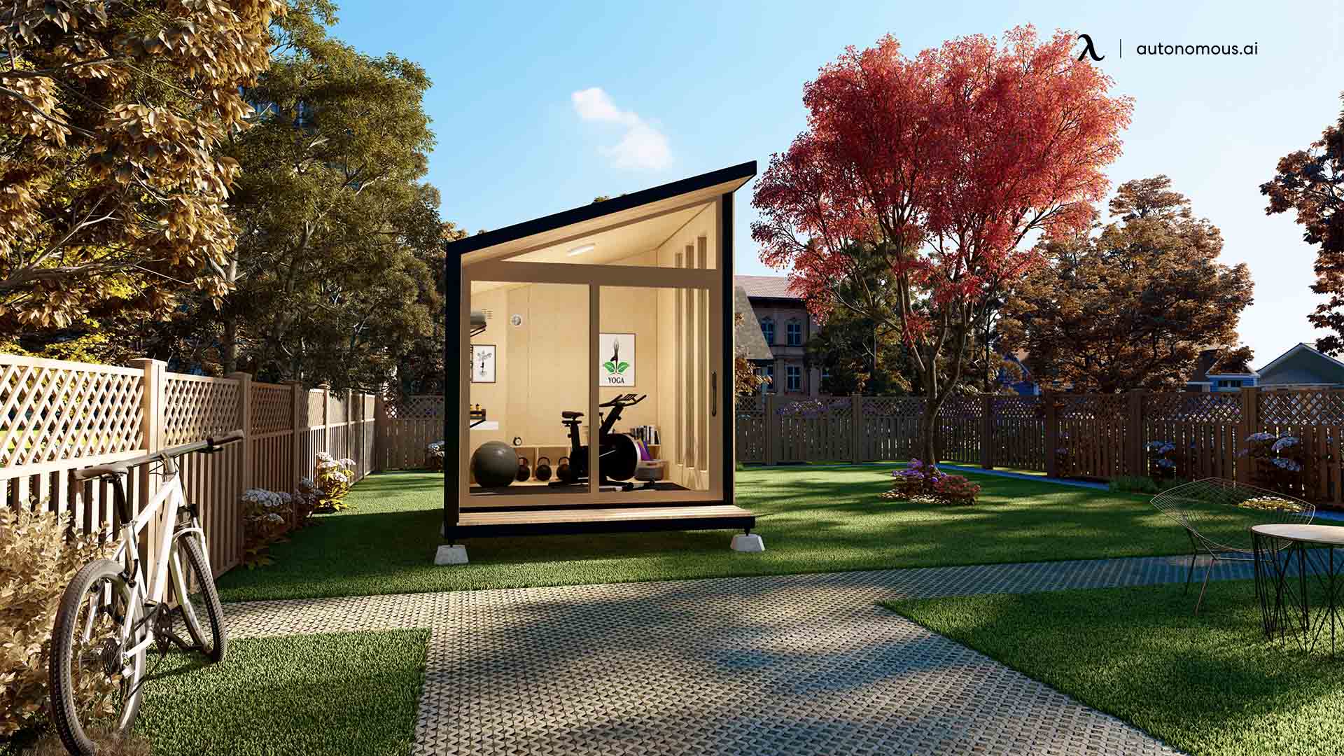 Autonomous GymPod luxury garden shed