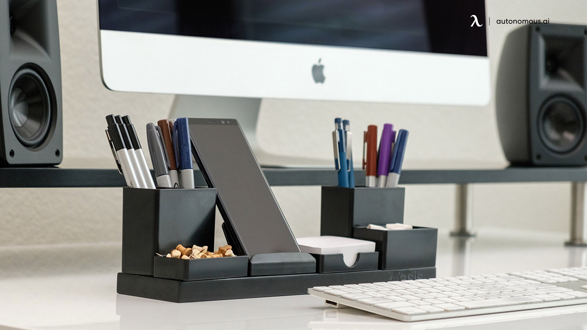 Magnetic Desk Organizer black desk accessories