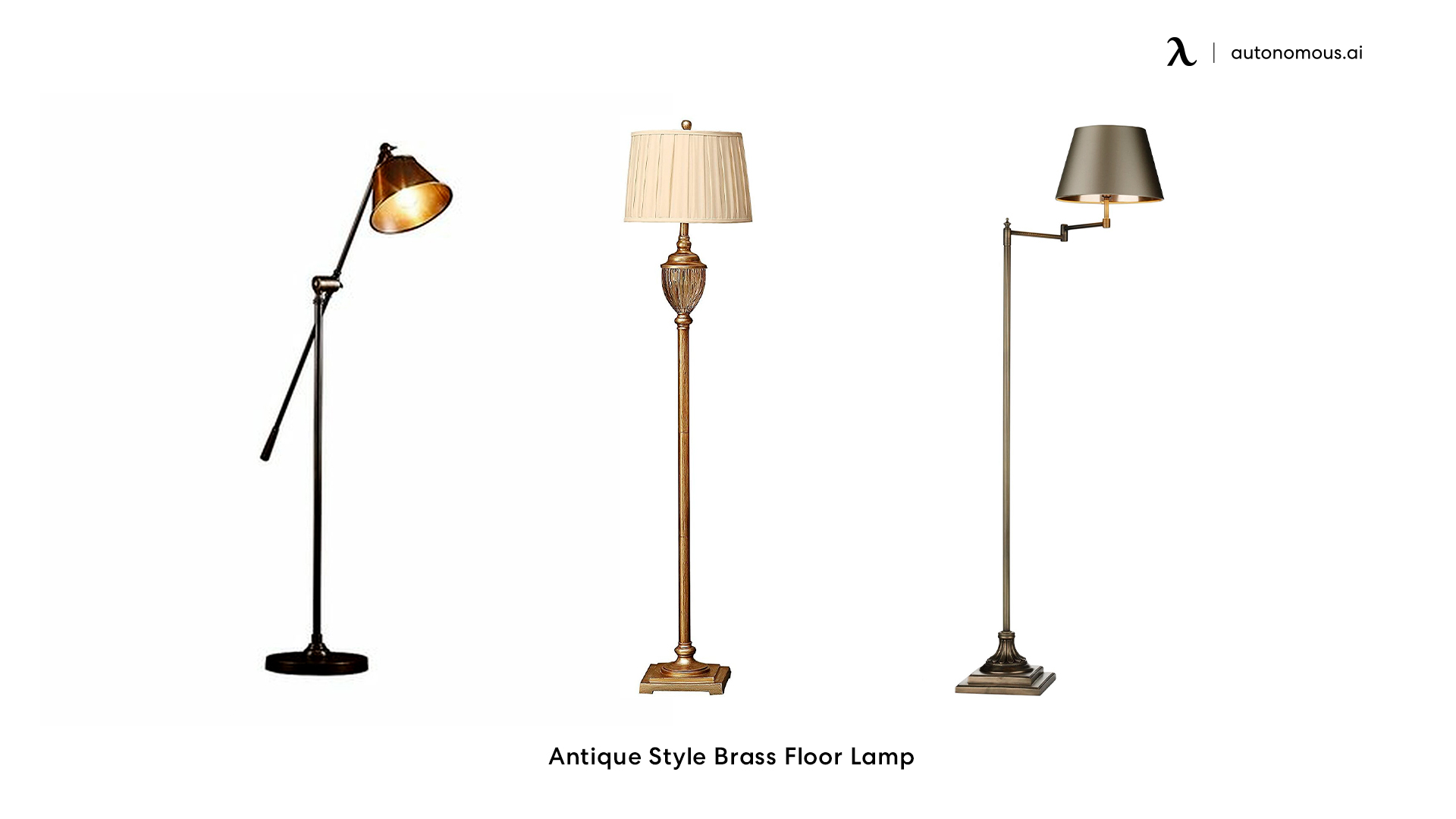Antique Style Brass Floor Lamp