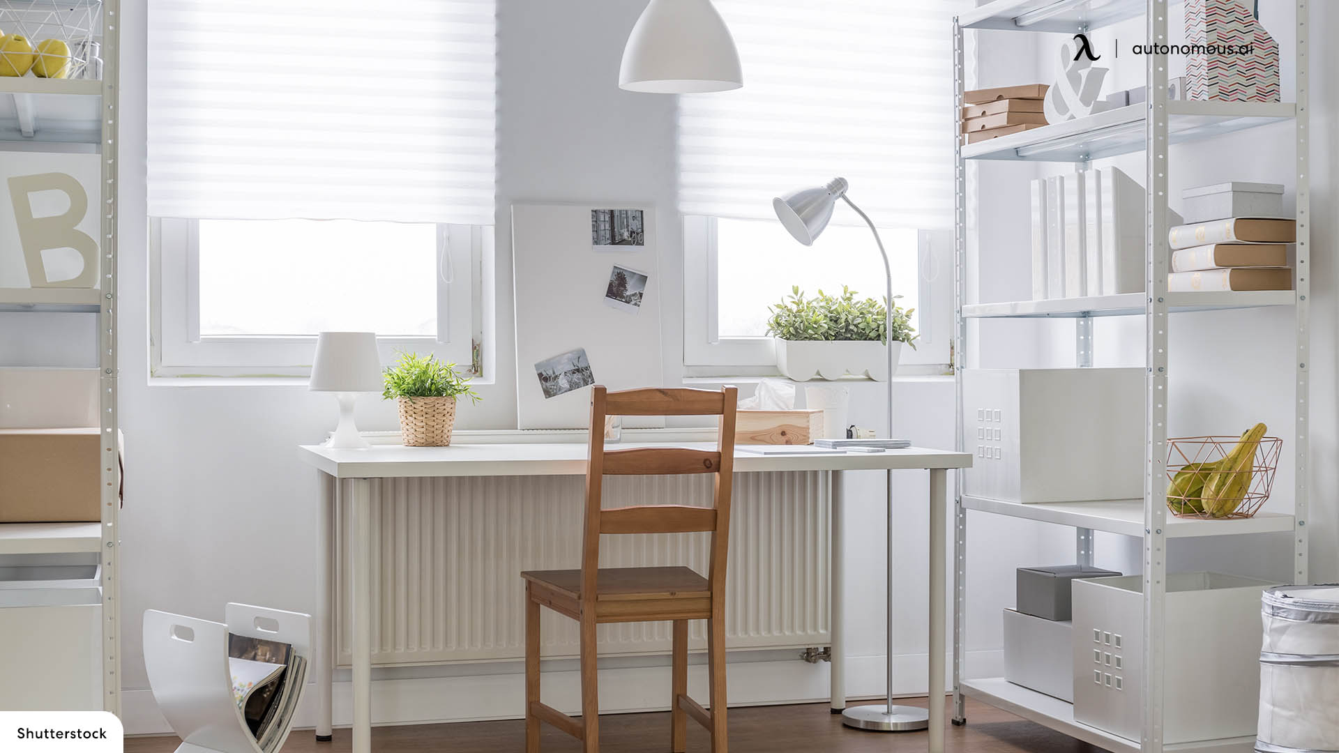 Bookcases in an Industrial Style white desk decor