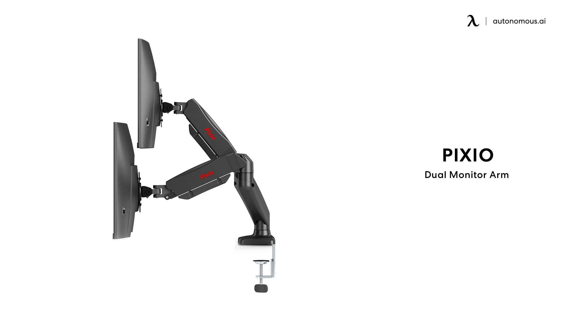 Dual Monitor Arm by Pixio for day trading computer setup