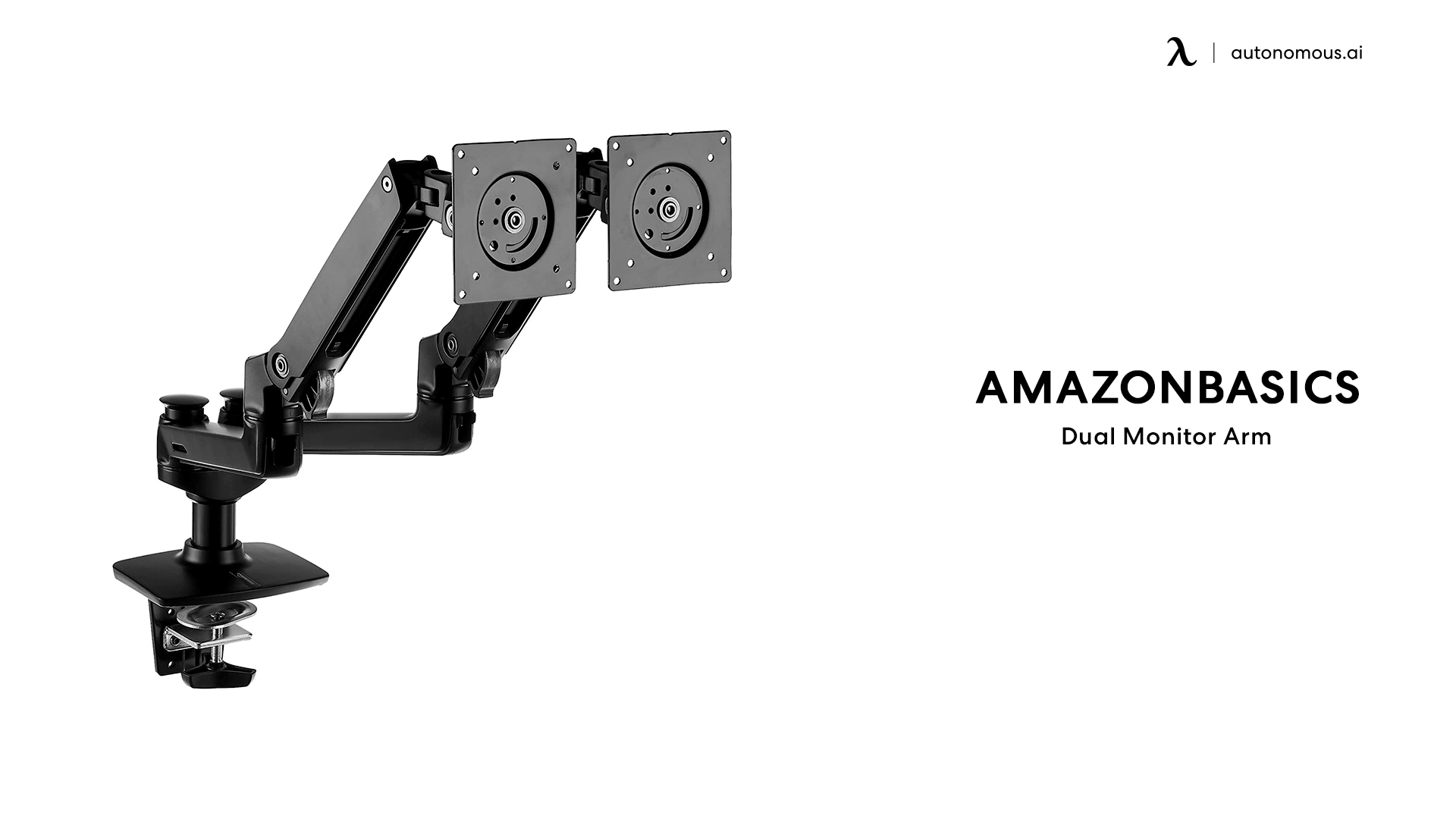 AmazonBasics dual monitor stand arm