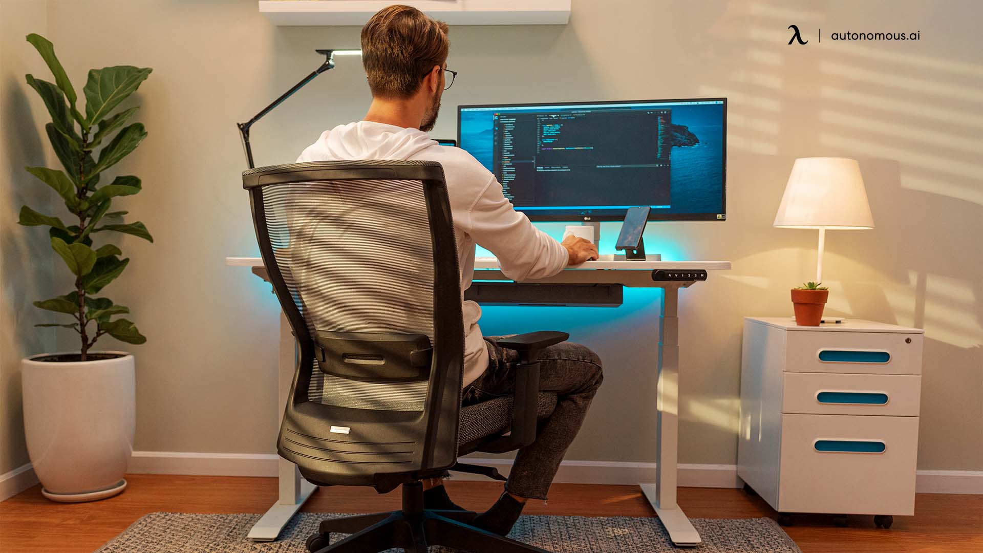 Alternating Positions with smart standing desk