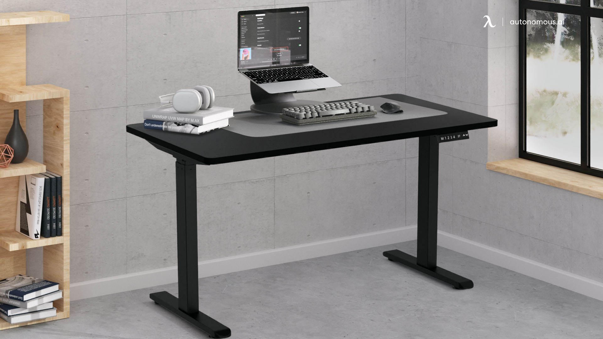 Compact slim office desk by Wistopht