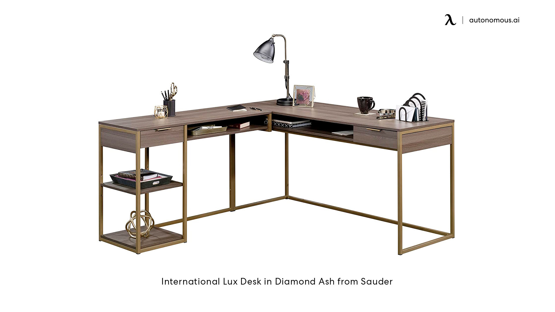 International Lux Desk in Diamond Ash from Sauder